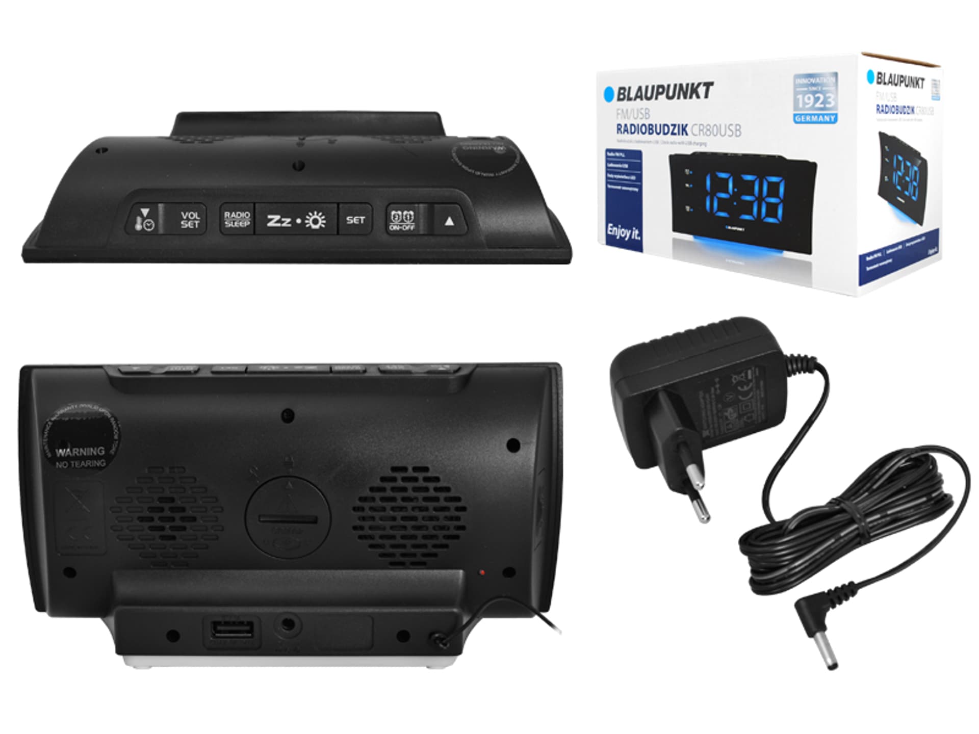 

BLAUPUNKT RADIOBUDZIK Z ŁAD. USB CR80. (1LM)