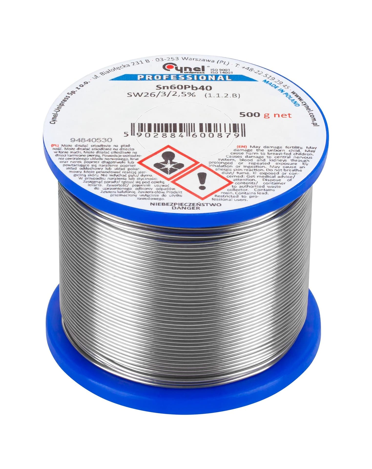 

Cyna 3mm/500g Sn60Pb40 CYNEL