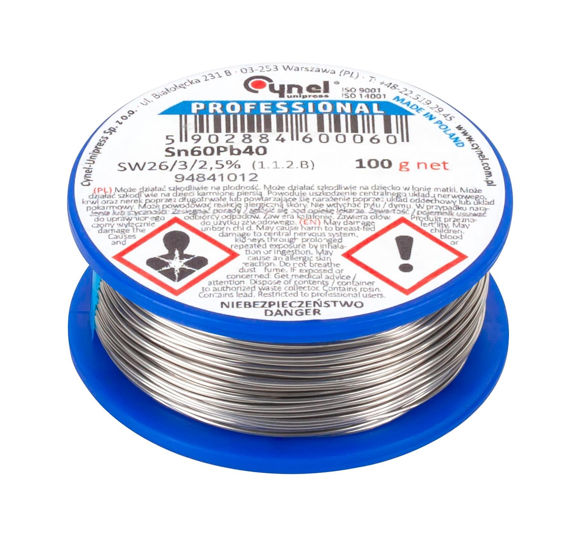 

Cyna 0.70mm/100g Sn60Pb40 CYNEL