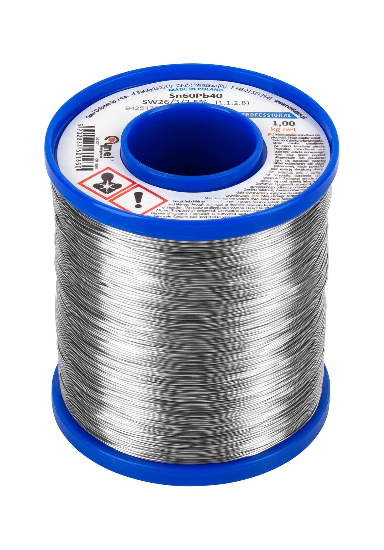 

Cyna 0.50mm/1kg Sn60Pb40 CYNEL