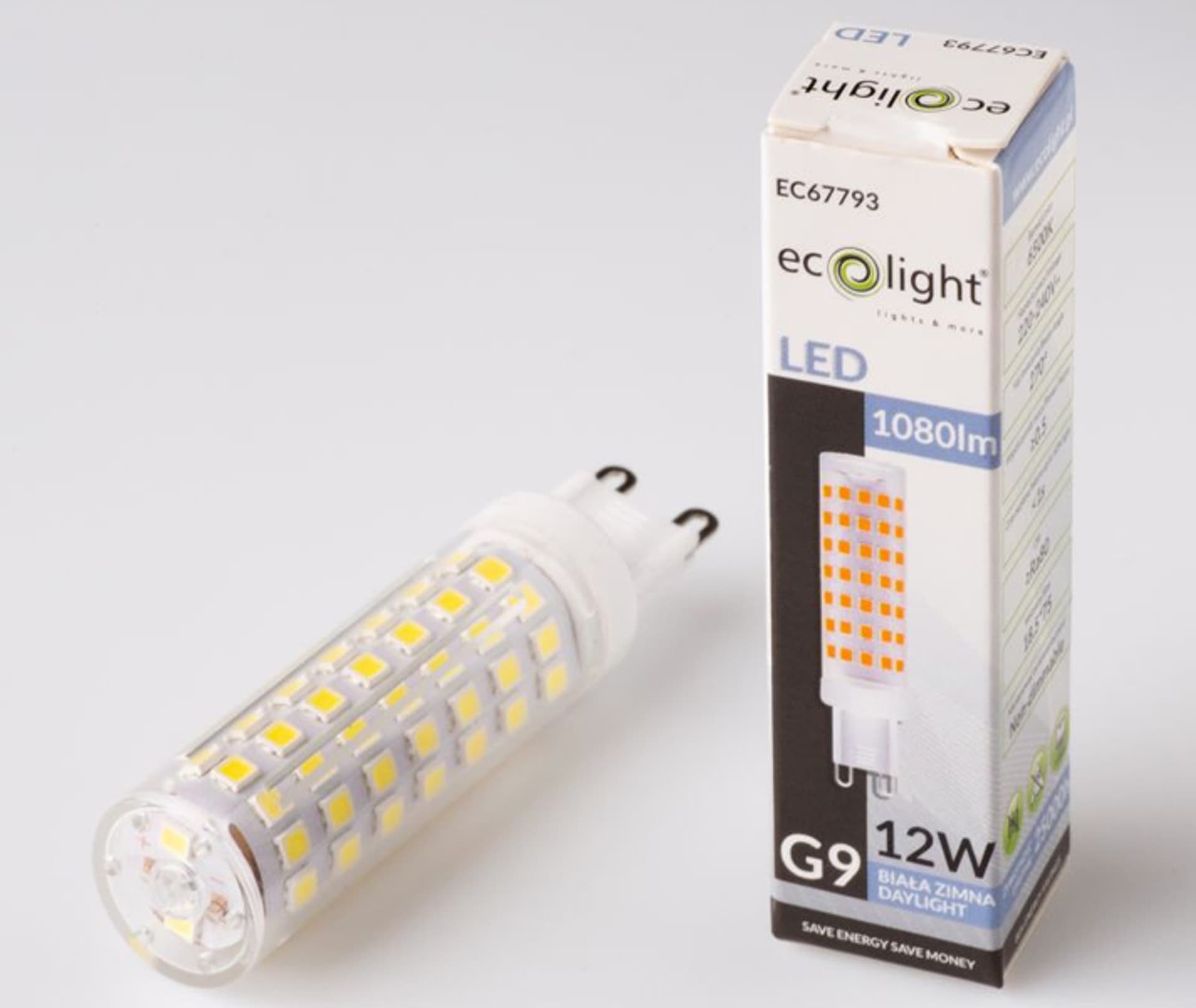 

Eco Light żarówka LED G9, 12 W, 6500K, biały zimny. (1LM)