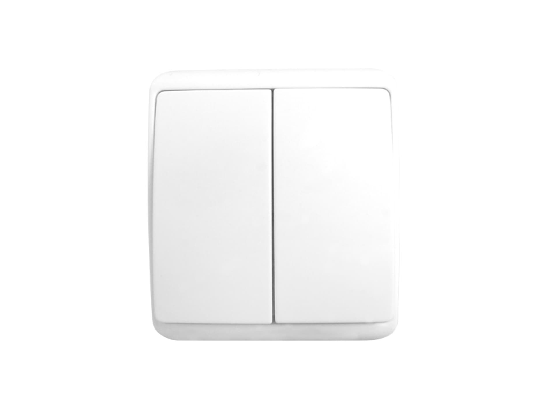 

1 szt. Wyłącznik podwójny NATYNKOWY MODERN 10A-250V, biały.