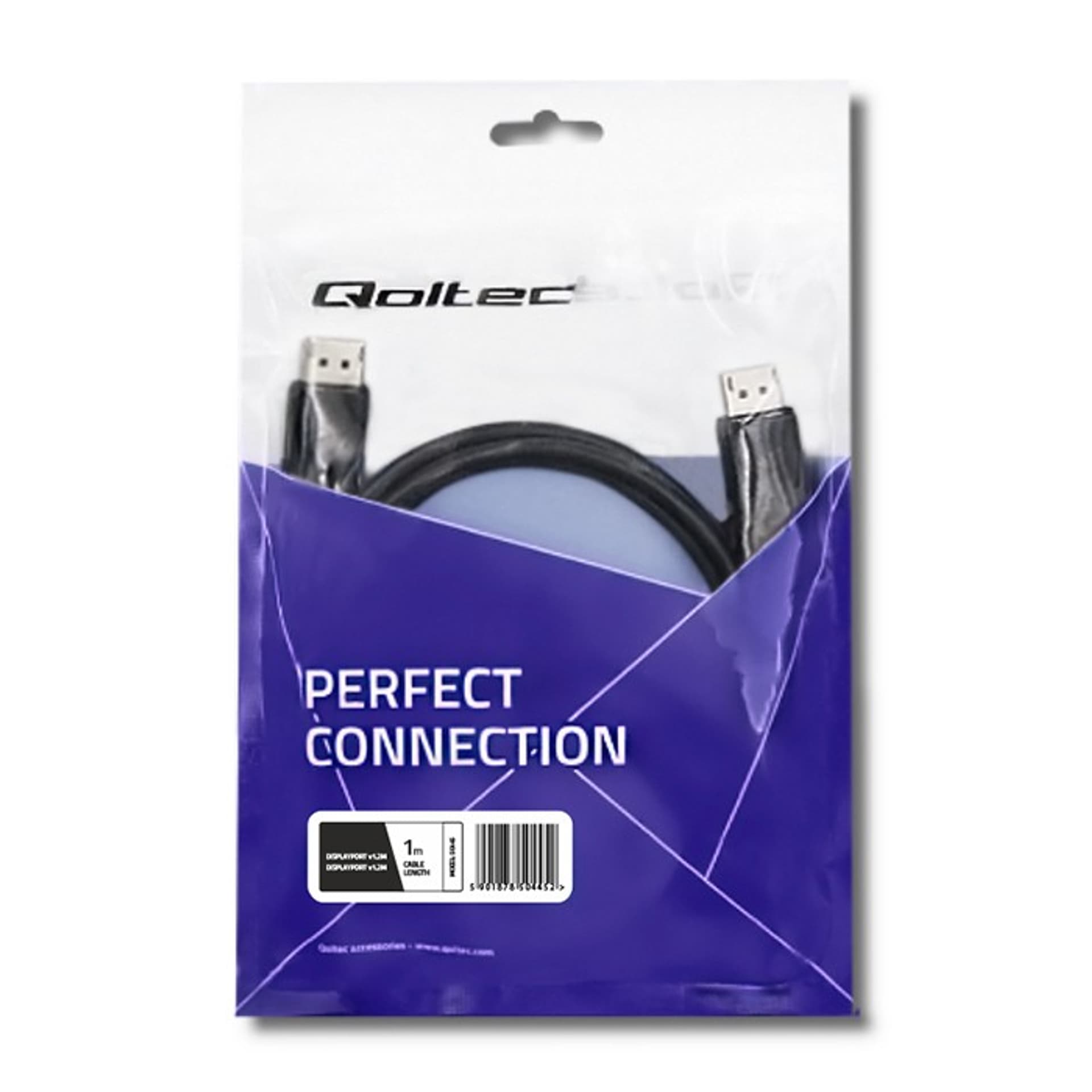 

Qoltec DisplayPort v1.2 męski | DisplayPort v1.2 męski | 5K | 1m (0NC)