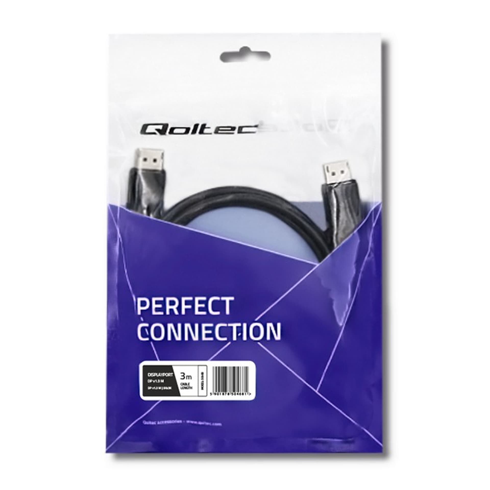 

Qoltec DisplayPort v1.3 męski | DisplayPort v1.3 męski | 8K | 3m (0NC)