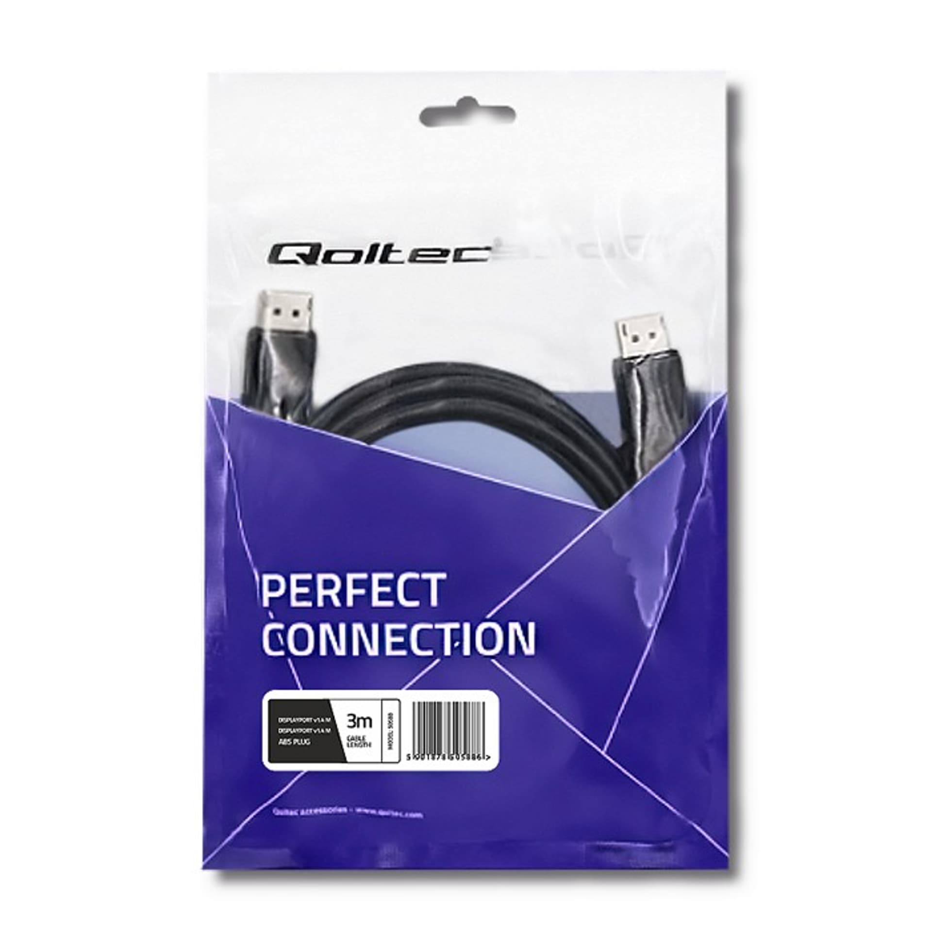 

Qoltec DisplayPort v1.4 męski | DisplayPort v1.4 męski | 8K | 3m (0NC)