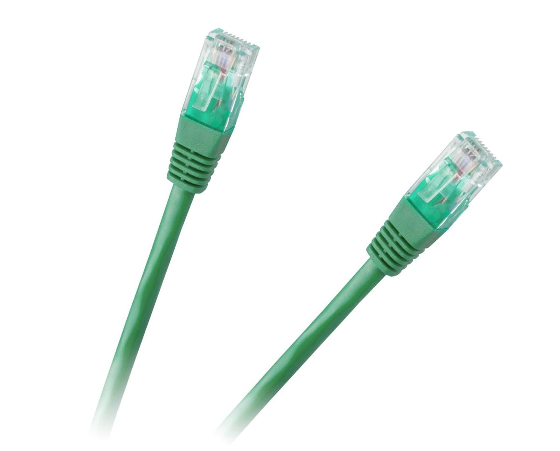 

Patchcord kabel UTP 8c wtyk-wtyk 1,5m CCA zielony cat.6e
