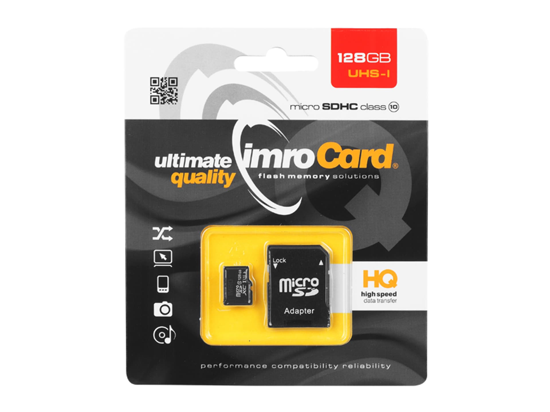 

Zestaw kart pamięci IMRO 10/128G UHS-I ADP (128GB; Class U1; + adapter)
