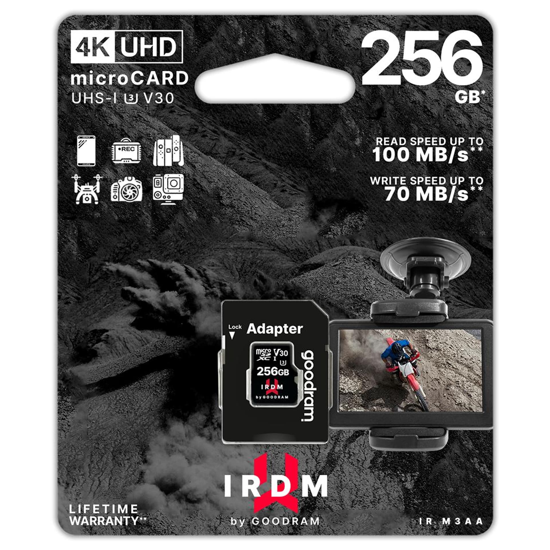 

Karta pamięci microSD 256 GB UHS-I U3 Goodram z adapterem