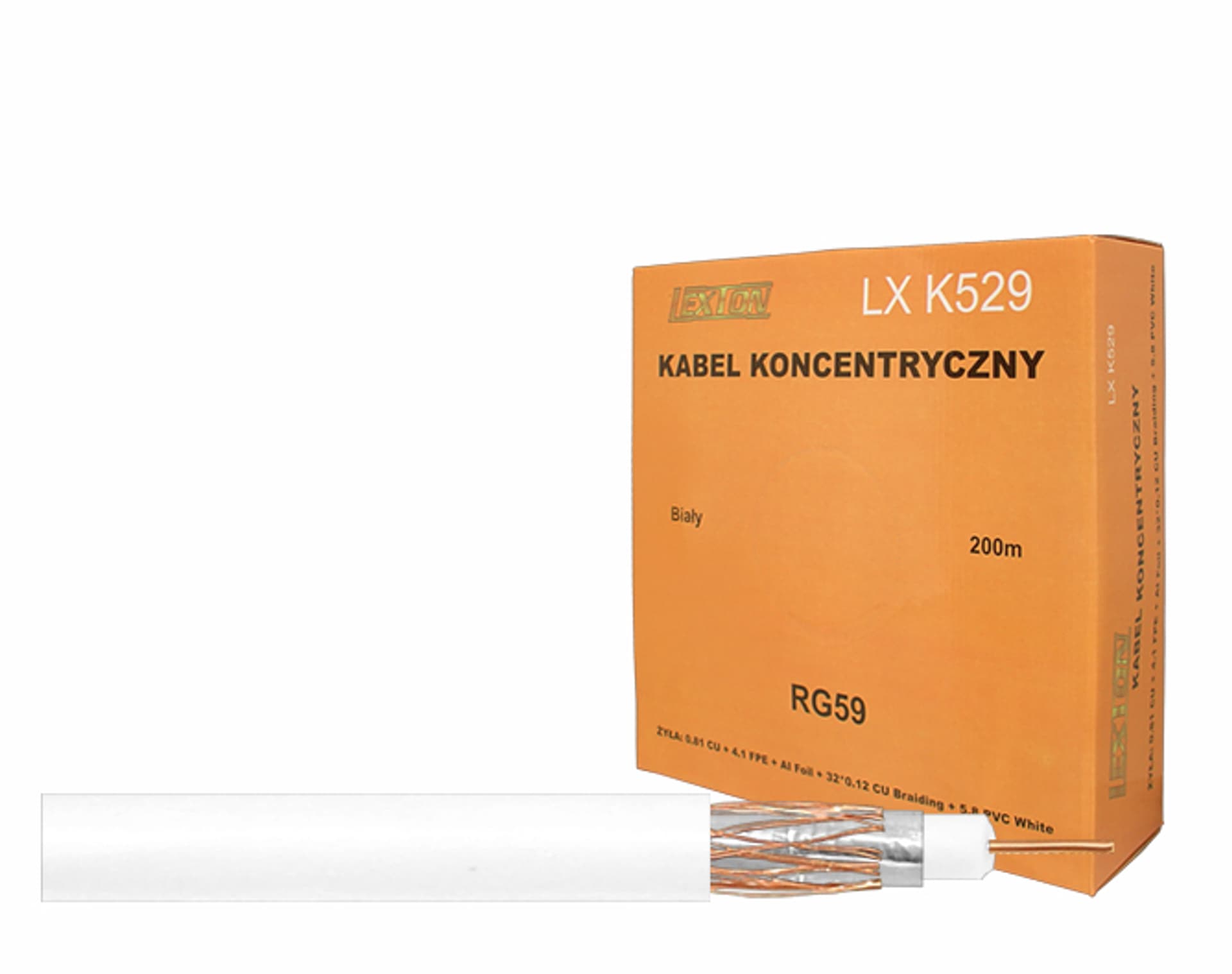

1 rol. PS Kabel koncentryczny RG59 CU 200m