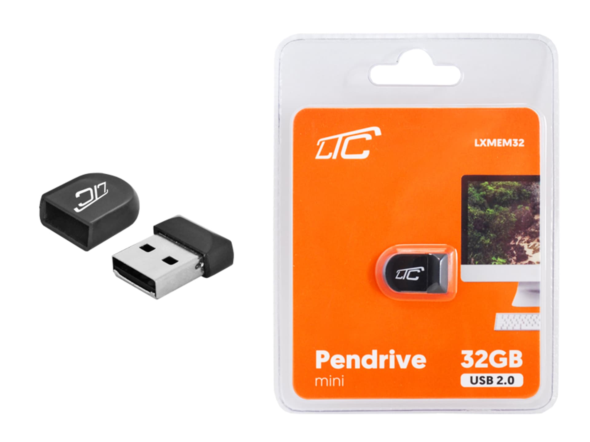 

LTC Pendrive MINI 32GB USB2.0, czarny. (1LM)