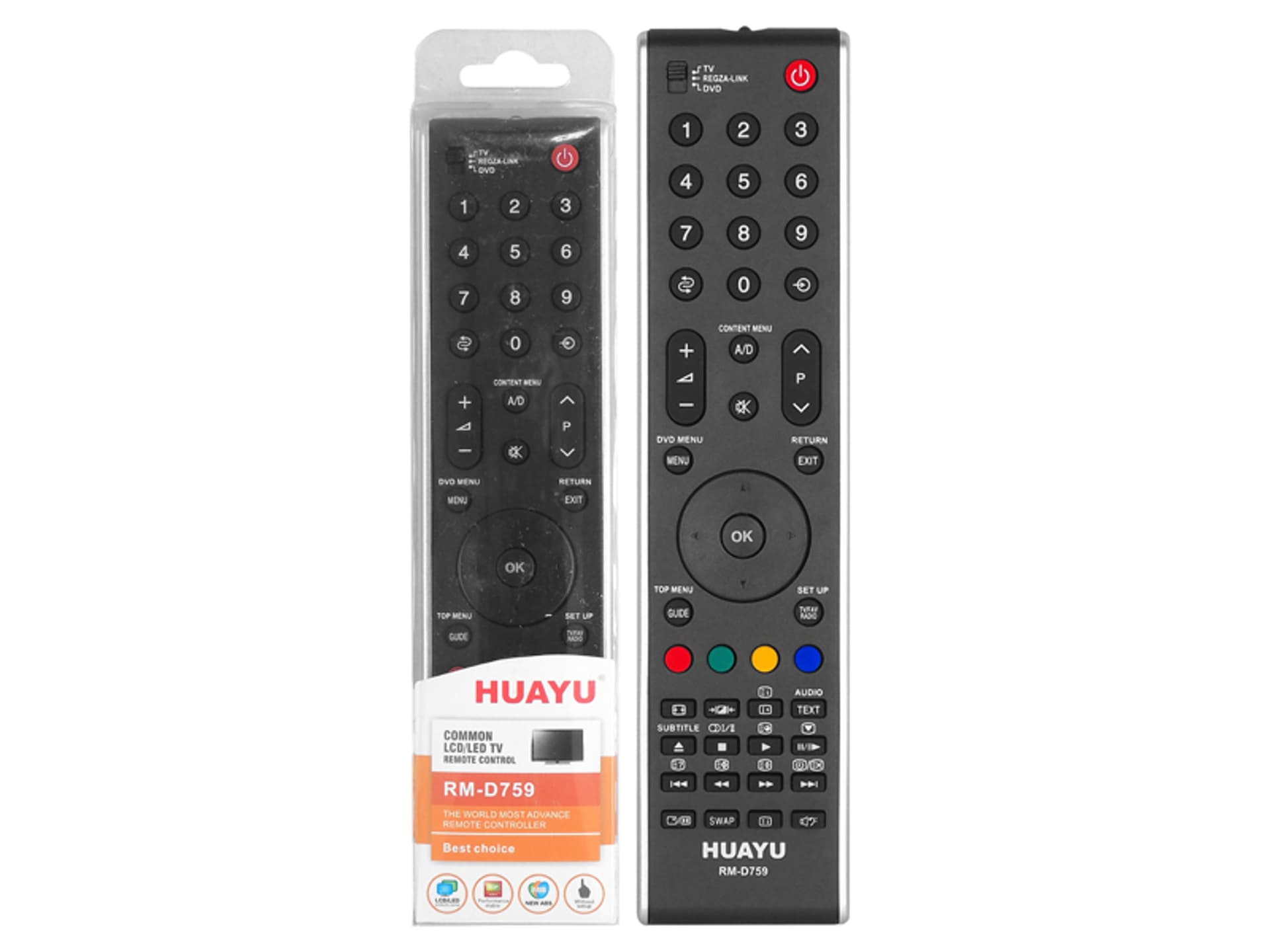 

Pilot uniwersalny od TV LCD Toshiba RM-D759. (1LM)