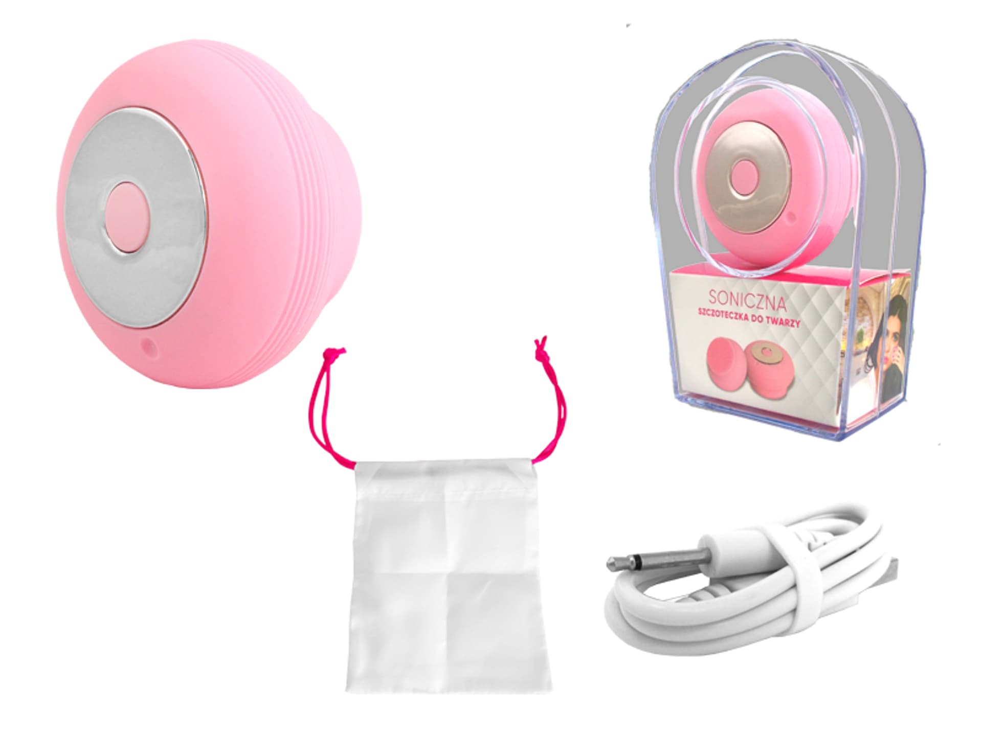 

1 szt. PS Soniczna szczoteczka do twarzy LTC, zasilanie USB.