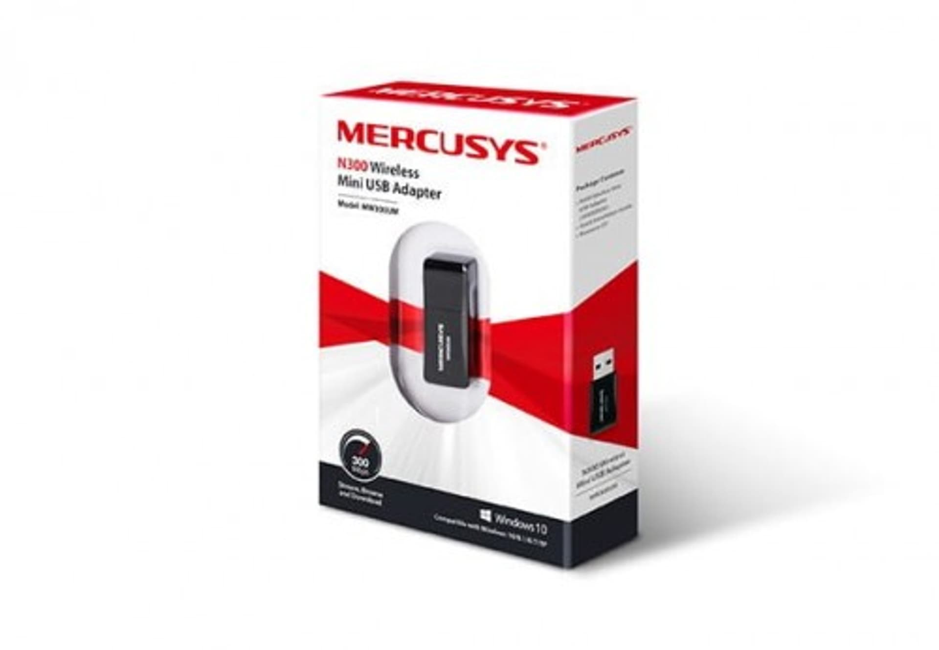 

Karta sieciowa USB Mercusys MW300UM bezprzewodowa, jednopasmowa, 300 MB/s, 802.11n/g/b. (1LM)