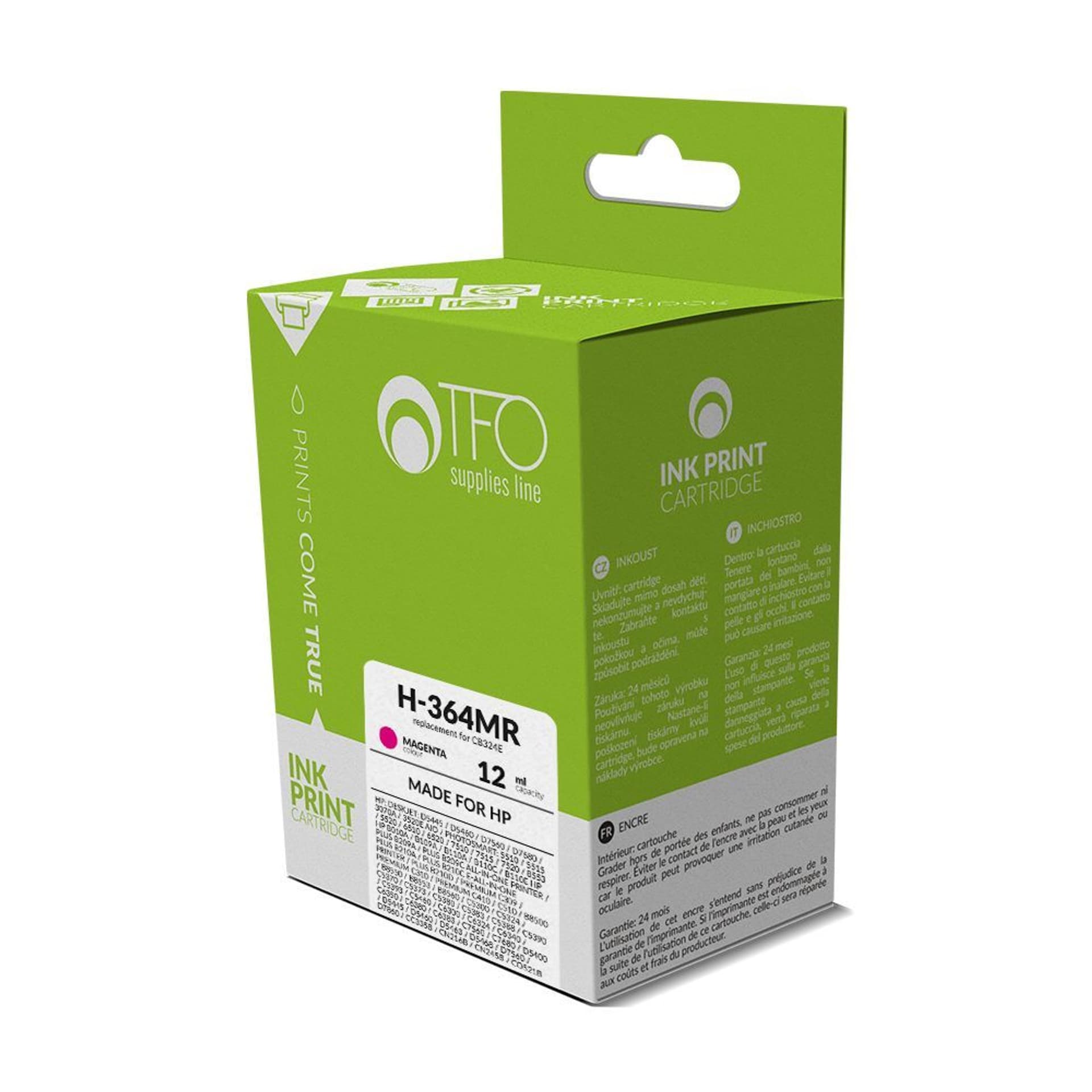 

1 szt. Tusz TFO H-364MR (CB324E) 12ml, regenerowane.