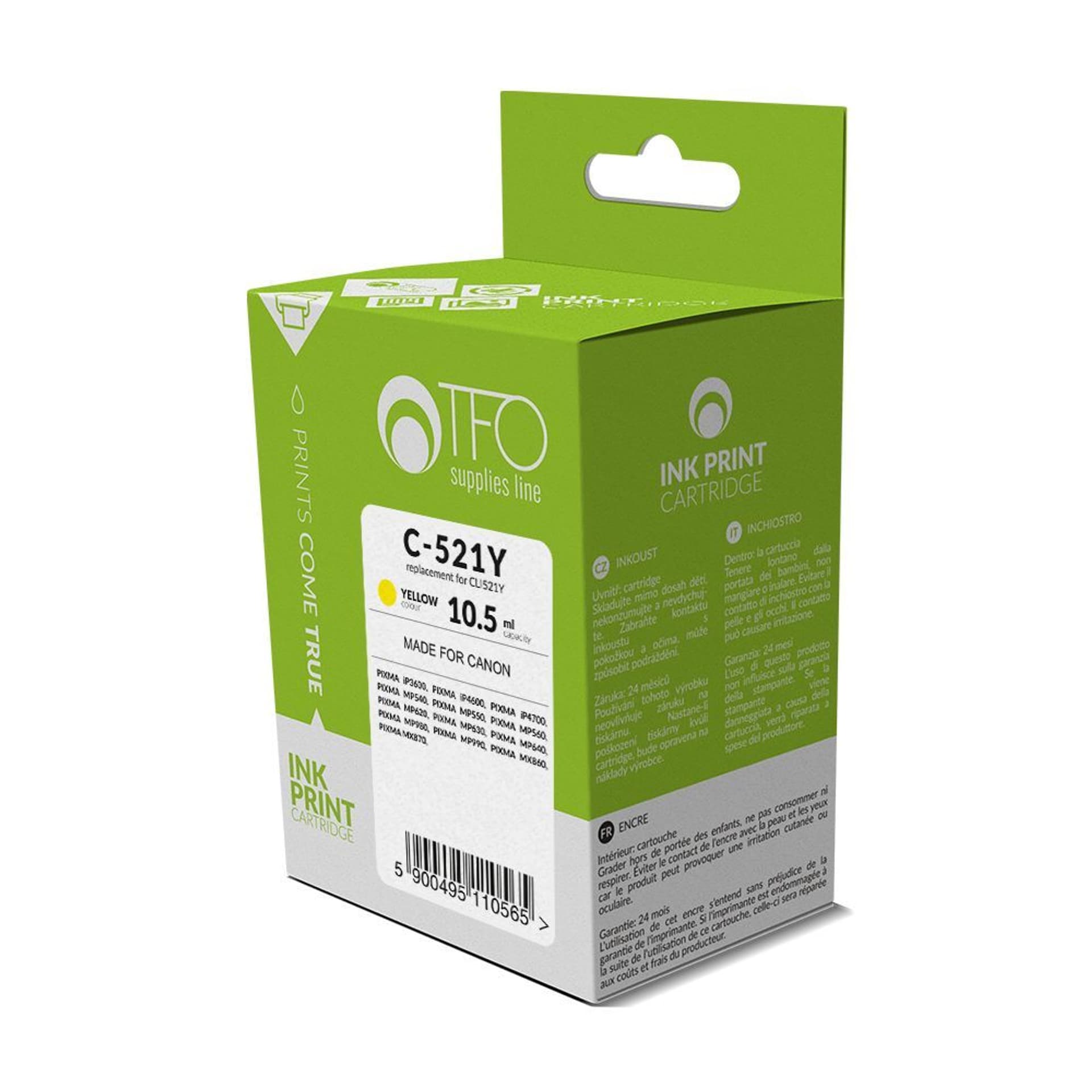 

1 szt. Tusz TFO C-521Y (CLI521Y) 10.5ml.