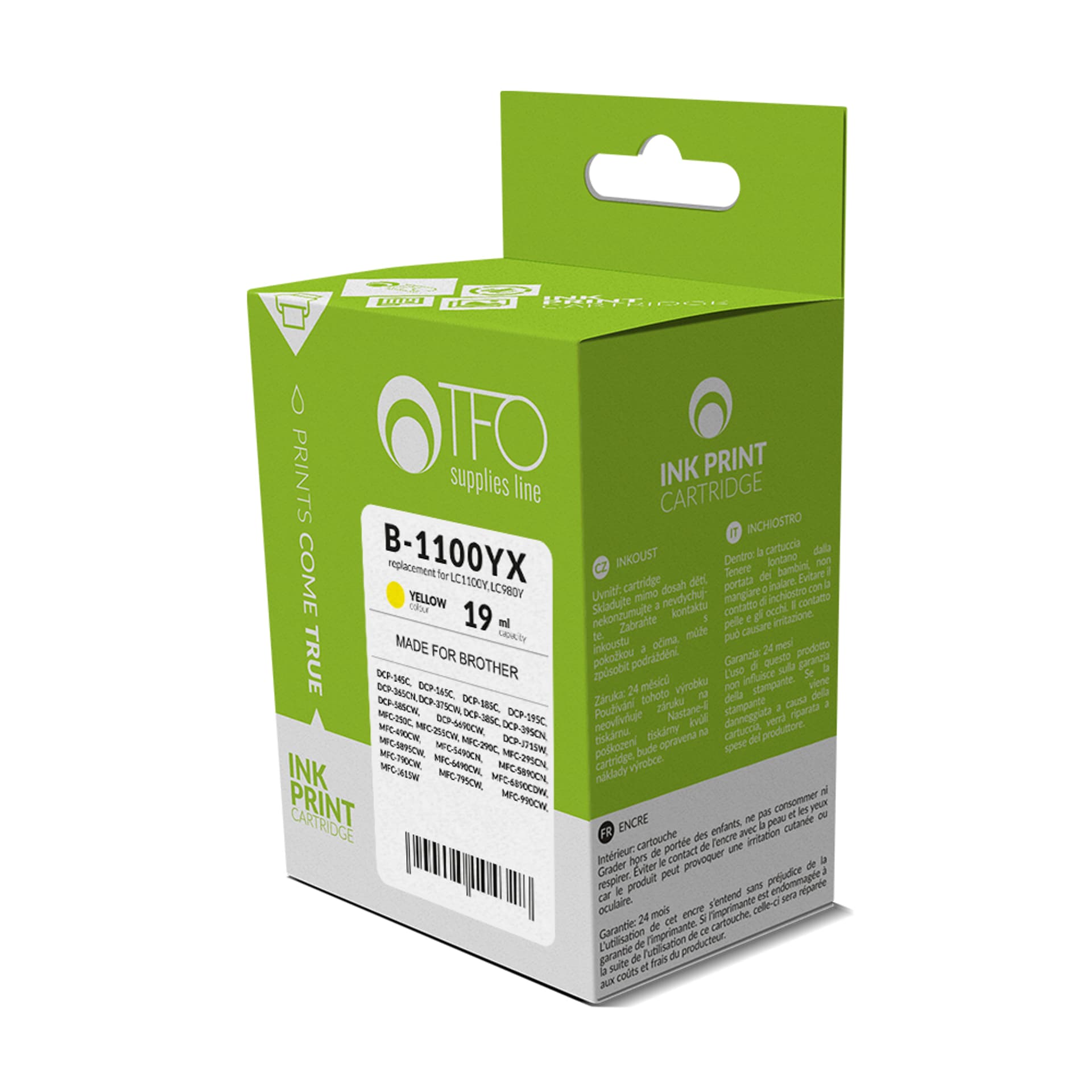 

Tusz TFO B-1100YX (LC1100Y, LC980Y) 19ml. (1LM)