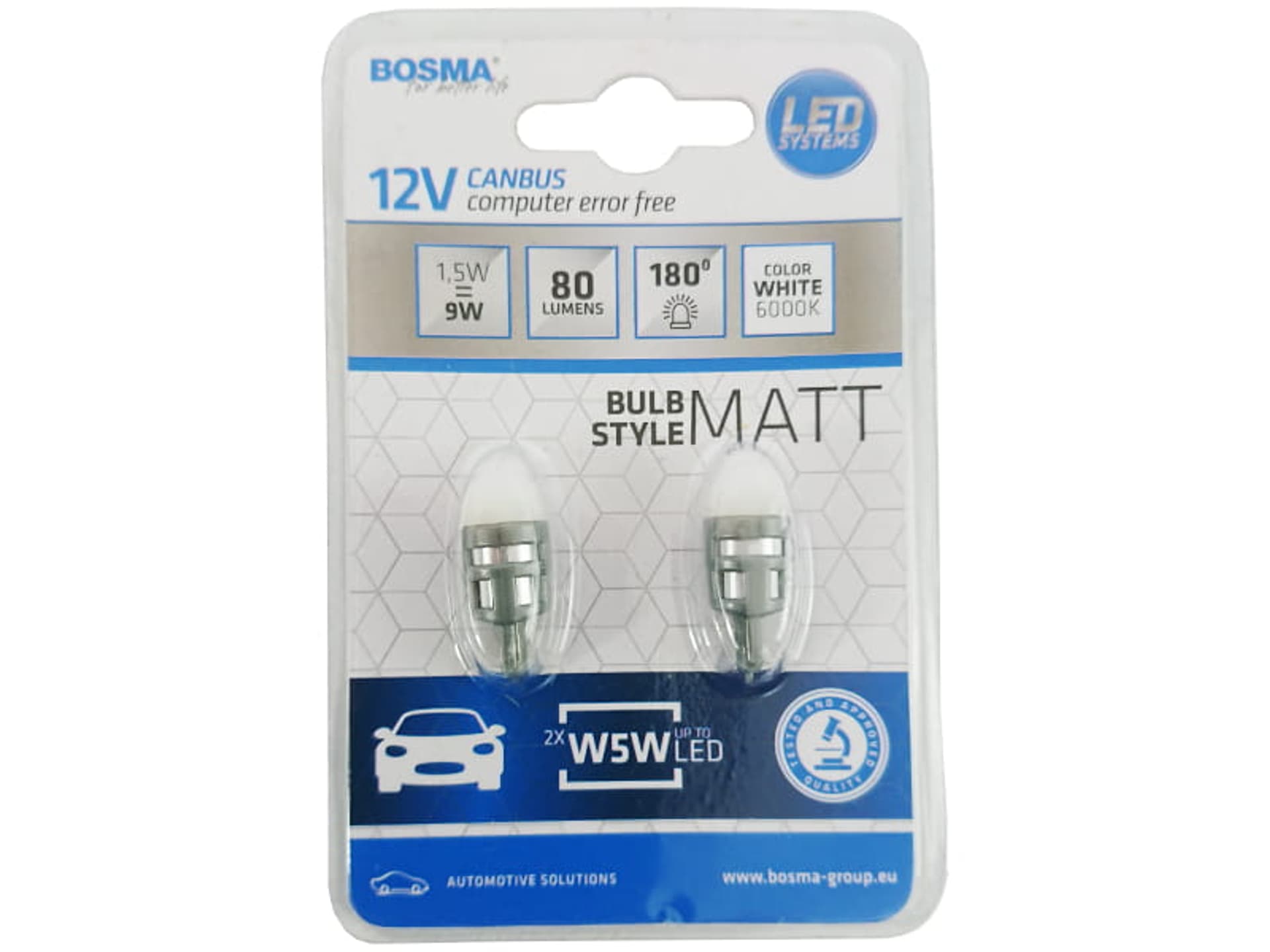 

Żarówki led samochodowe 12V T10 2xSMD BOS-4069