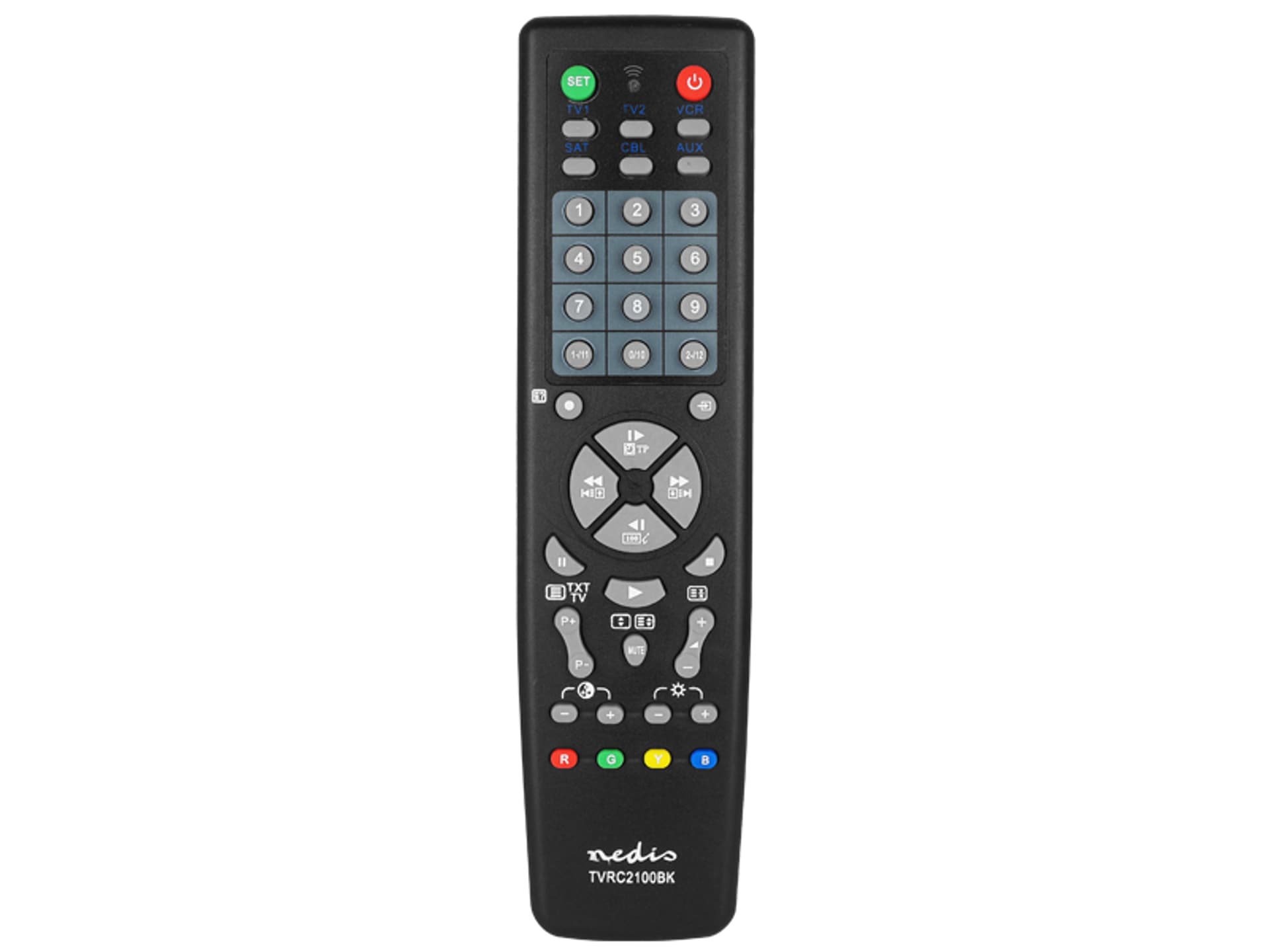 

1 szt. Pilot uniwersalny 10w1, LCD TV, SAT, DVD, CD, audio.