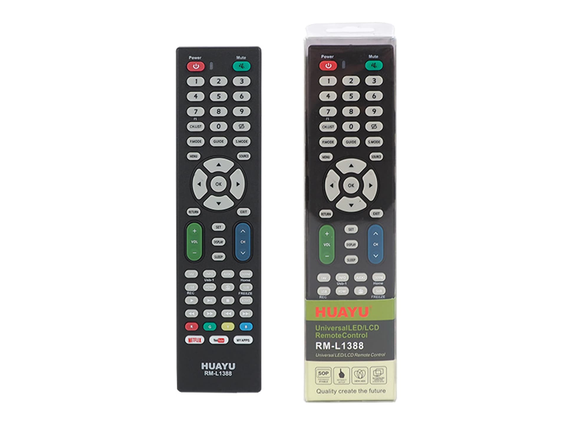

1 szt. Pilot uniwersalny TV LCD/LED RM-L1388 Netflix, Youtube.