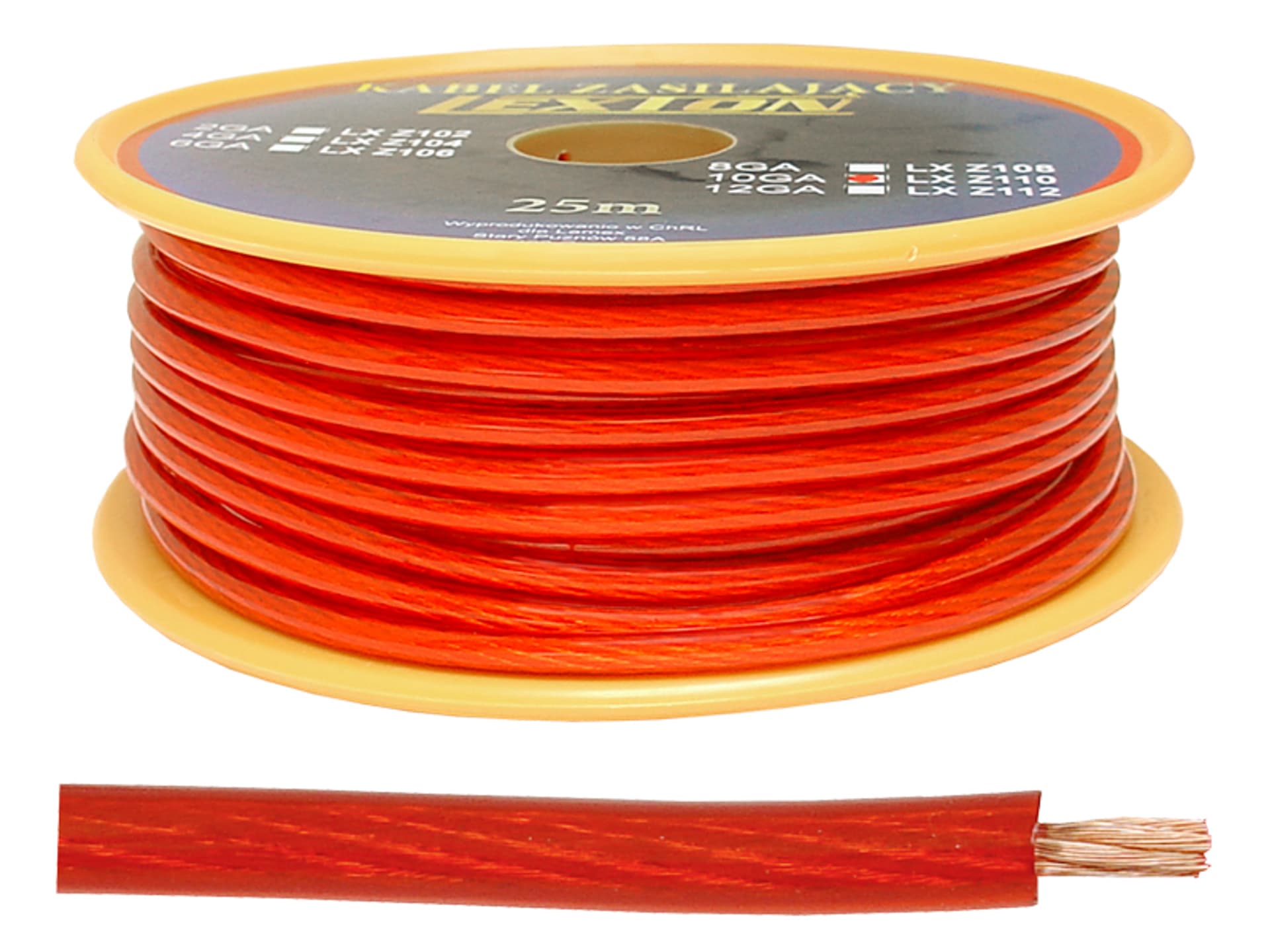 

25 m Kabel zasilający LEXT10GA/5.5mmCCA czerw