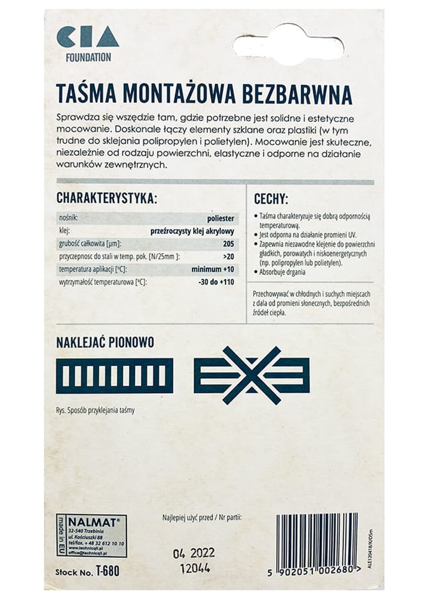 

Dwustronna taśma montażowa Technicqll 1,5m (bezbarwny)