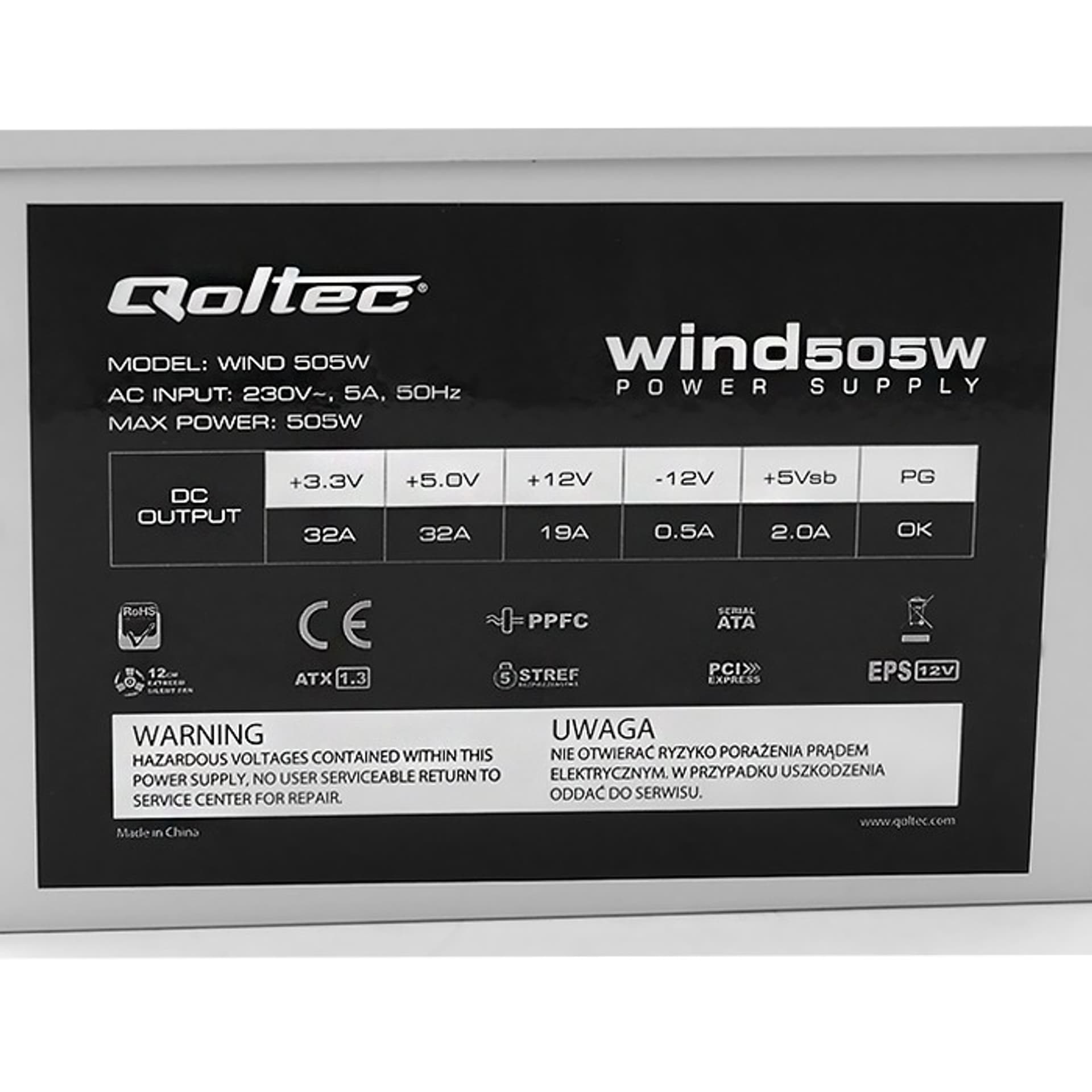 

Qoltec Zasilacz ATX Wind 505W