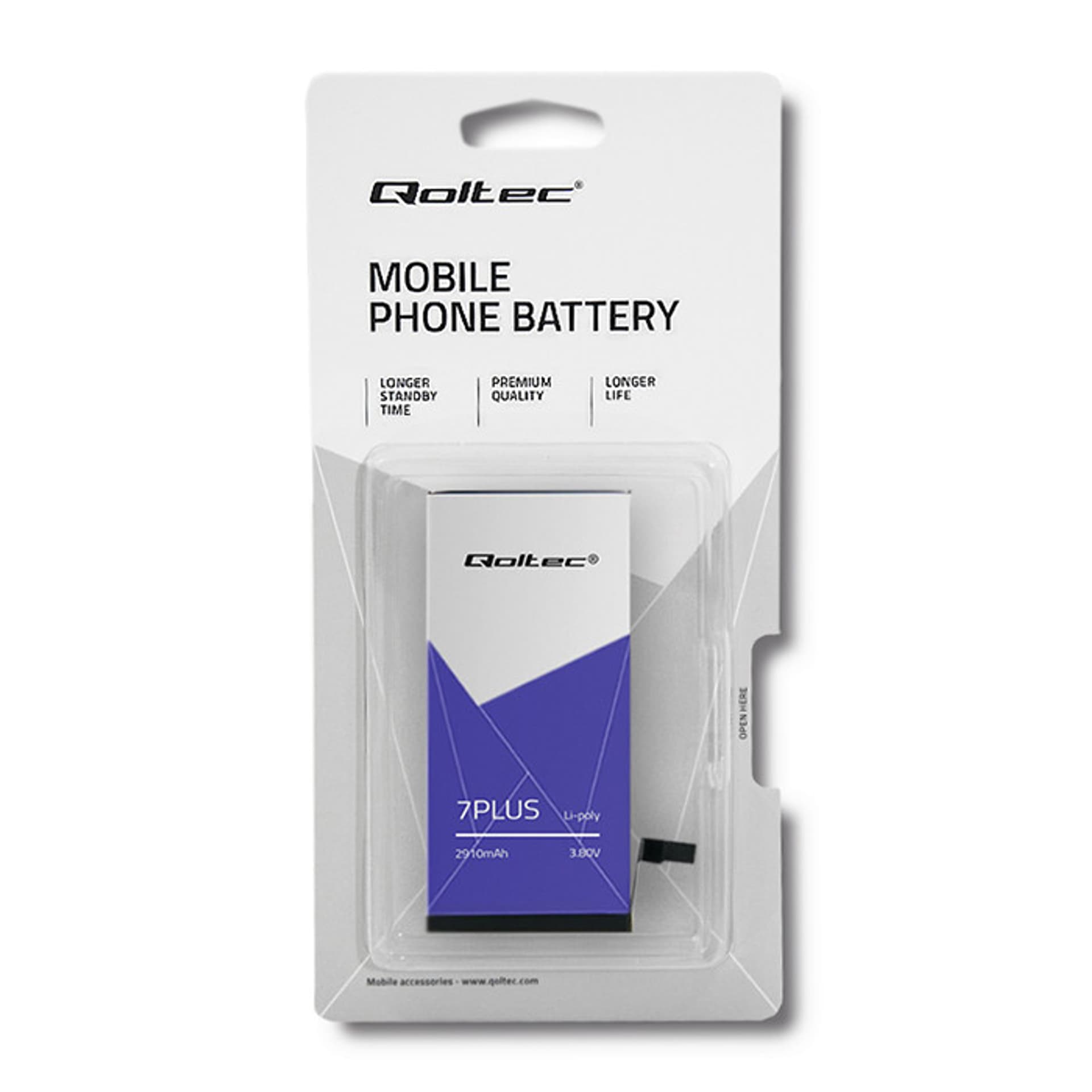 

Qoltec Bateria do iPhone 7 PLUS | 2910mAh (0NC)