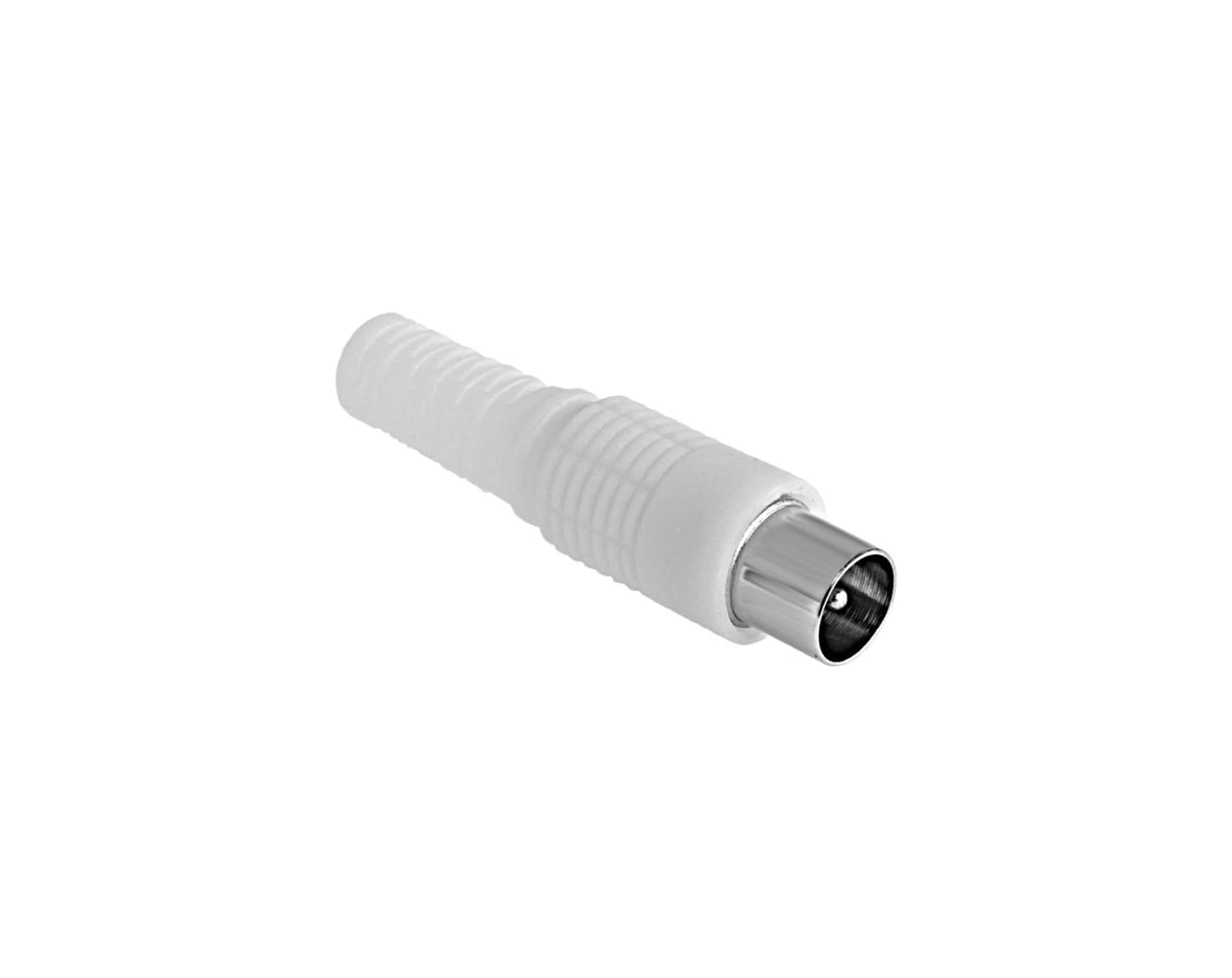 

Wtyk anten TV długi biały Cabletech