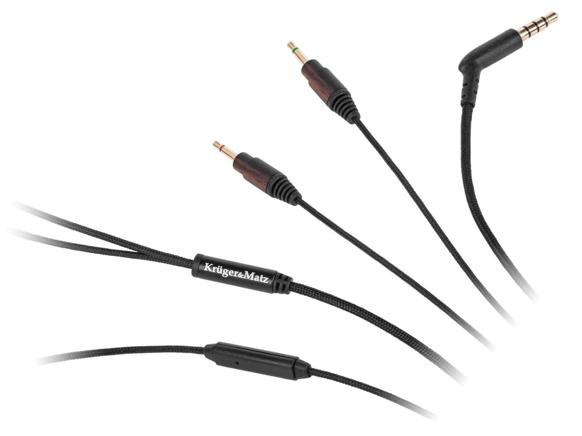 

Kabel nylonowy z mikrofonem do słuchawek Kruger&Matz