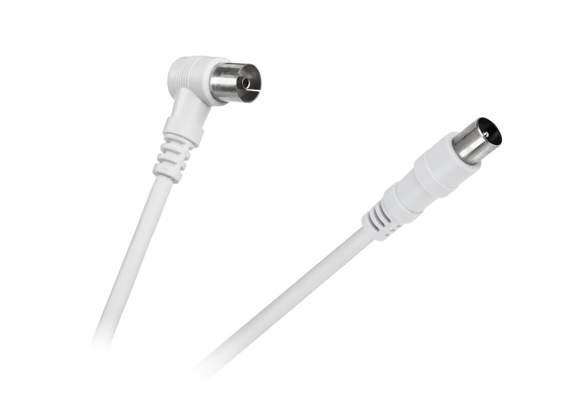 

Kabel TV - VIDEO kątowo - prosty biały 5m