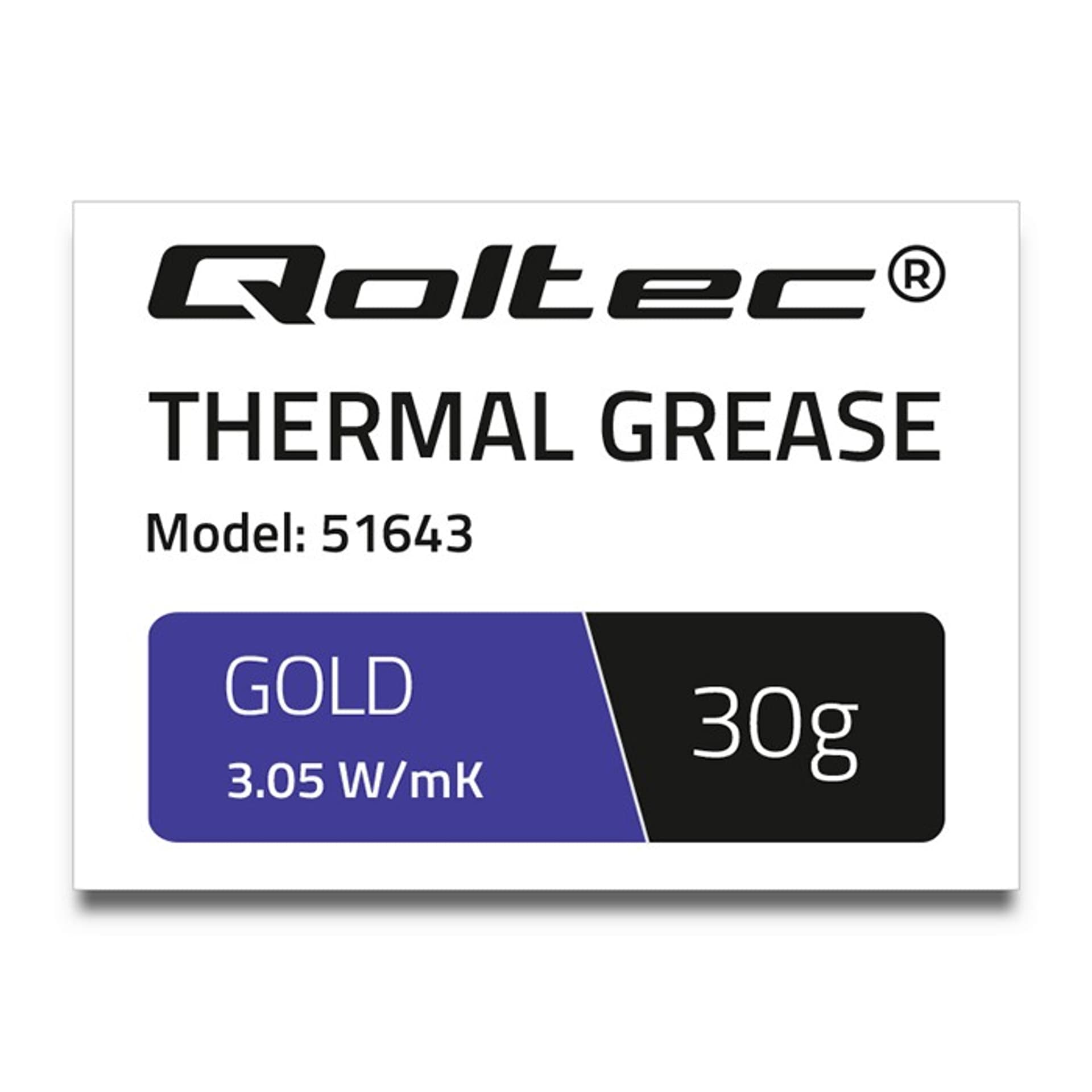 

Qoltec Pasta termoprzewodząca 3.05 W/m-K | 30g | Złota (0NC)