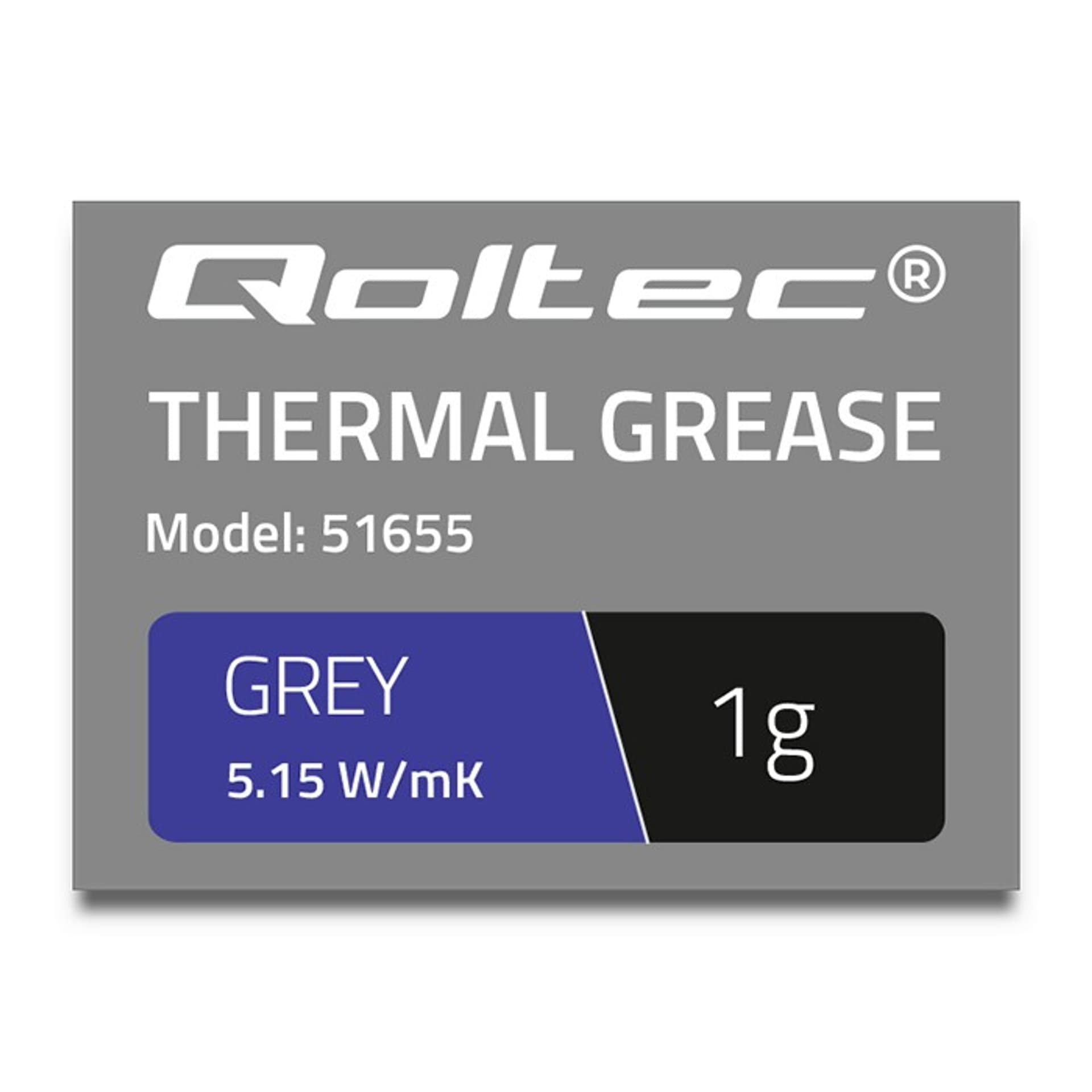 

Qoltec Pasta termoprzewodząca 5.15 W/m-K | 1g | Szara (0NC)