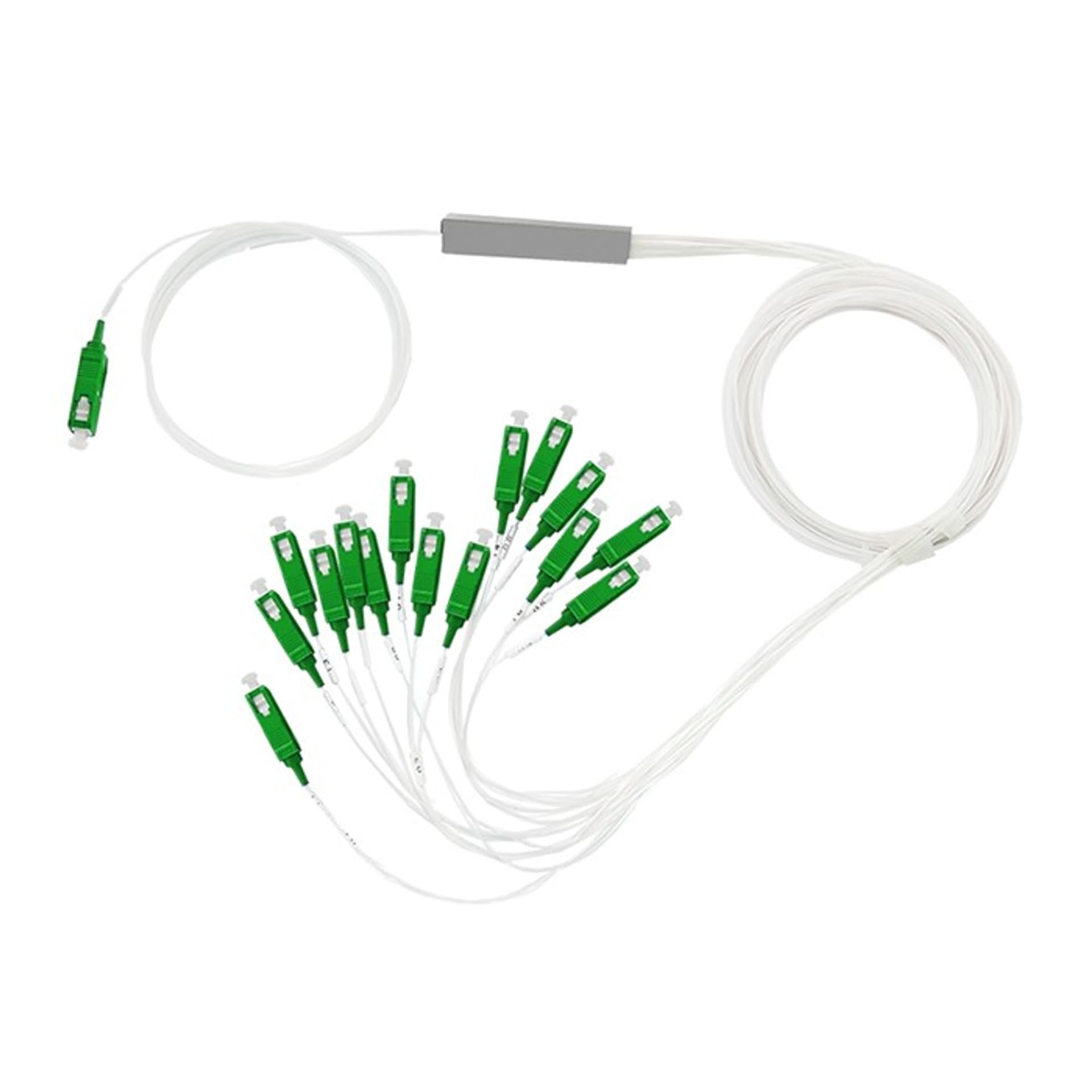 

Qoltec Splitter 1x16 | SC/APC - SC/APC | G.657A | Singlemode | 0.9 mm (0NC)