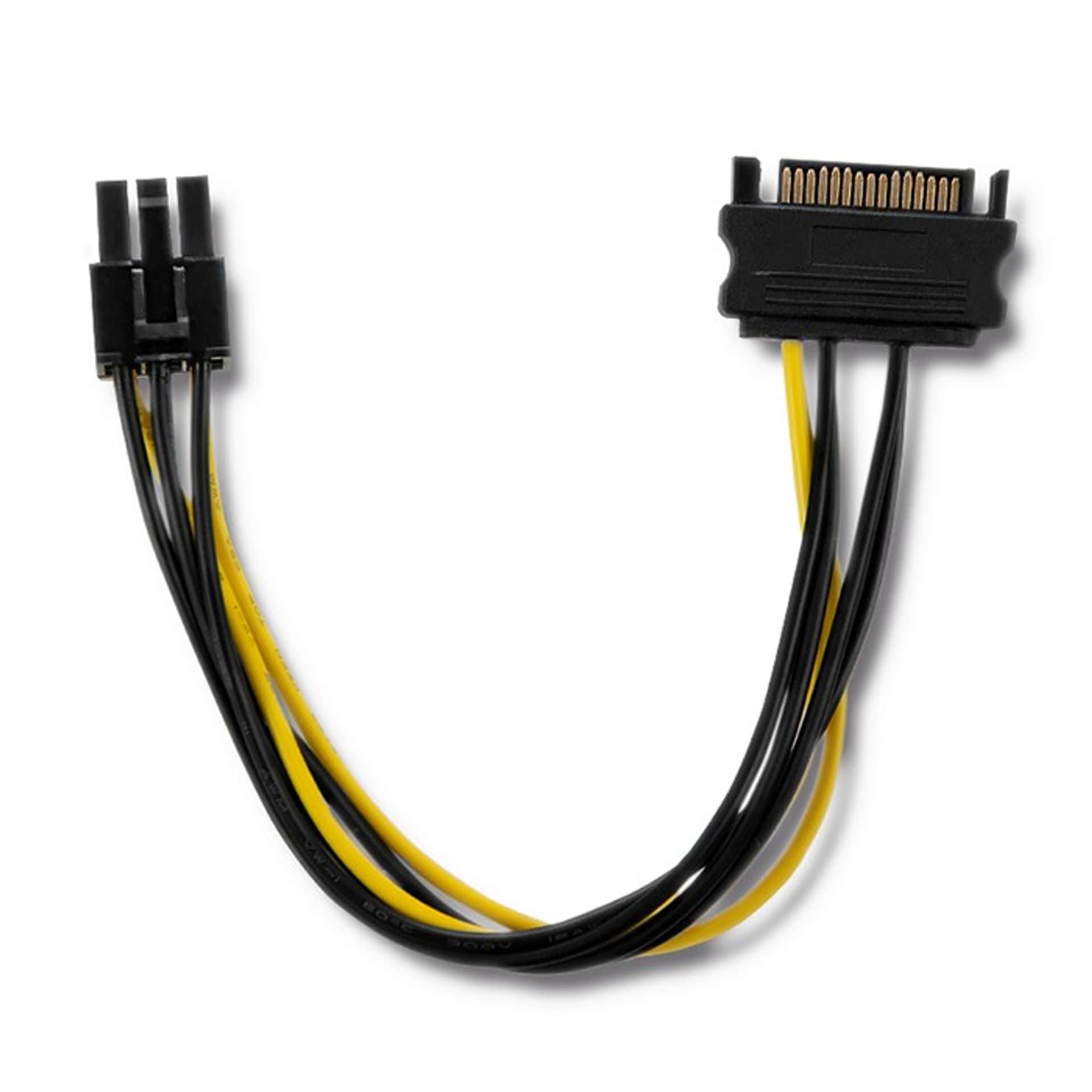 

Qoltec Kabel zasilający SATA 15pin męski / PCI-E 6pin męski15cm