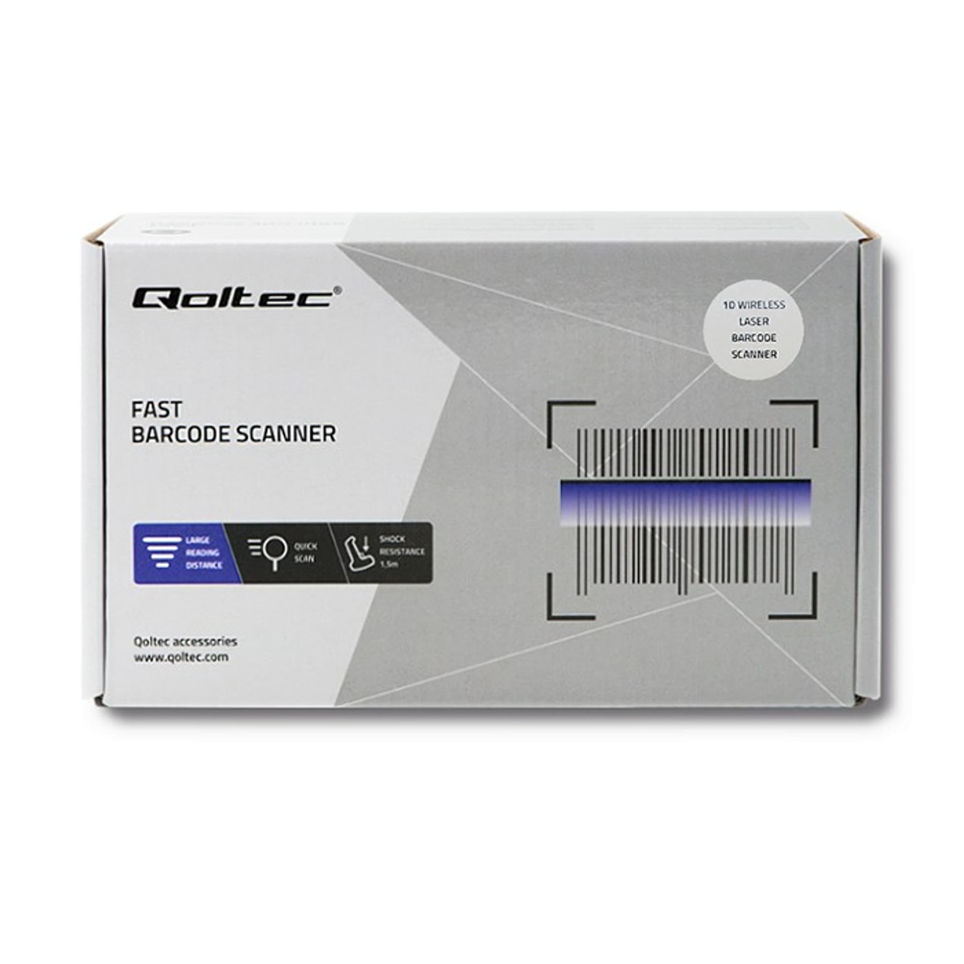 

Qoltec Bezprzewodowy czytnik kodów kreskowych 1D | 2.4GHz (0NC)