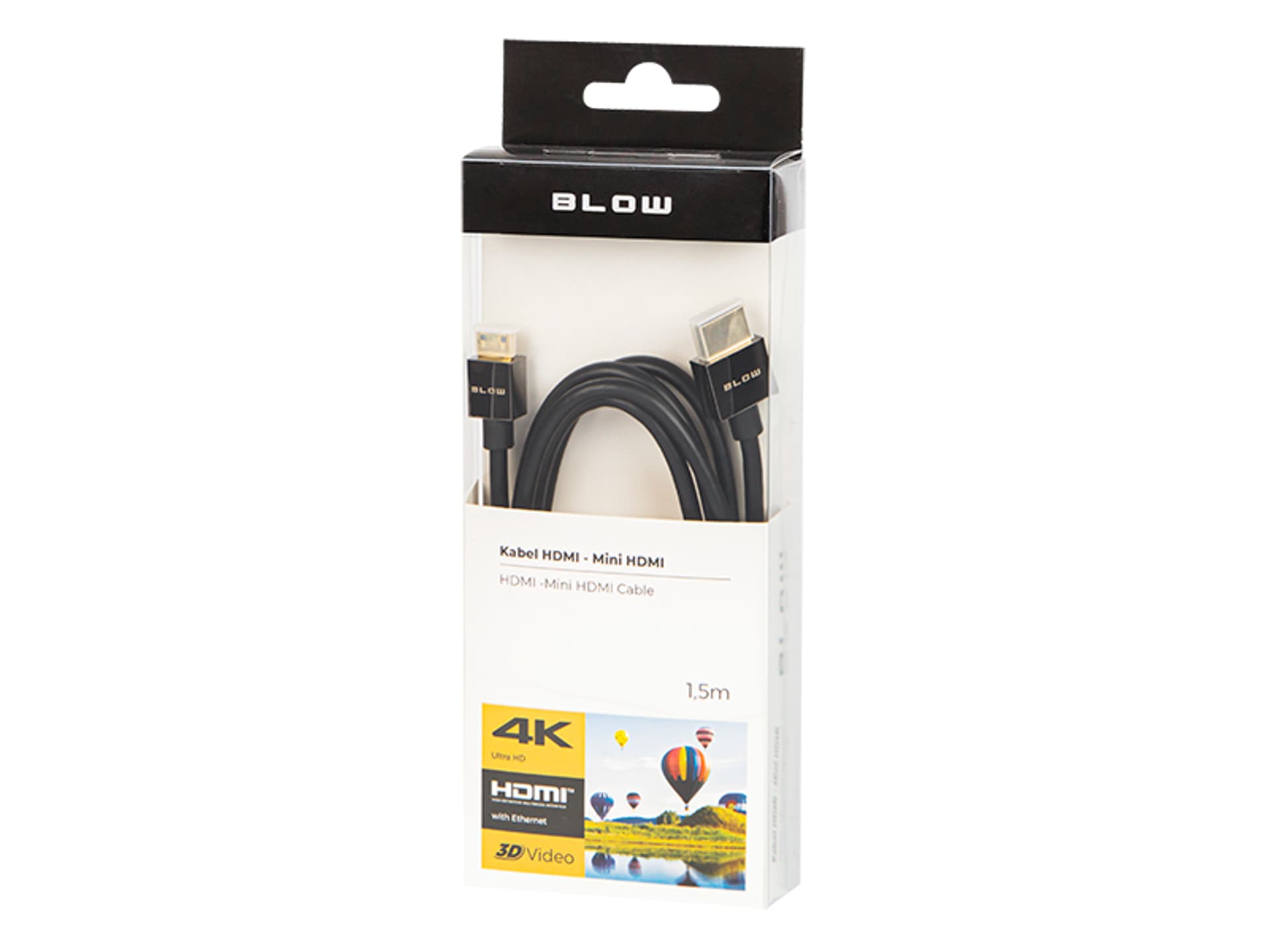 

92-618# Przył.hdmi-mini hdmi silver 1,5m