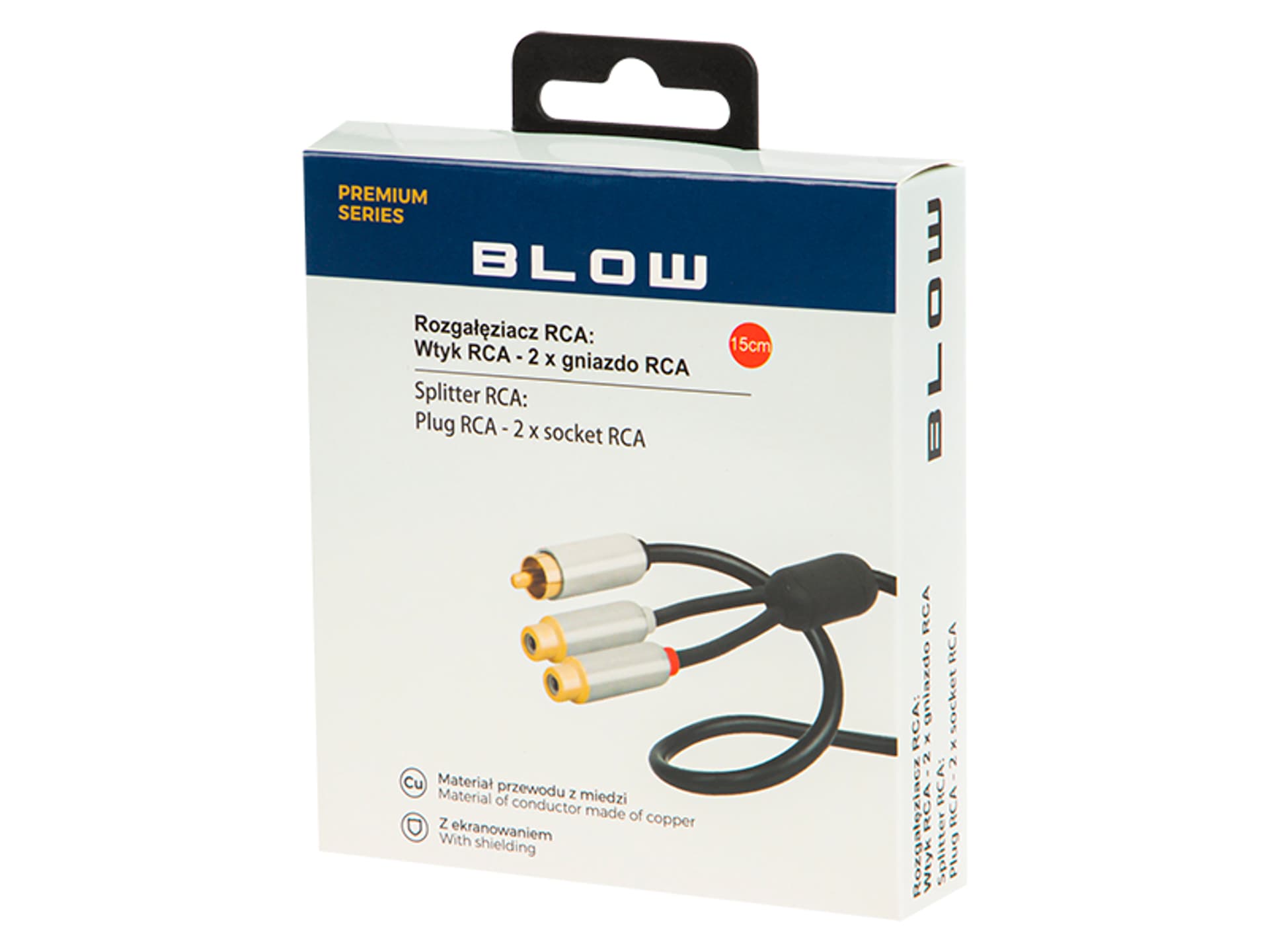 

91-230# Rozg.rca: wt-2 gn metal z przew. 15cm