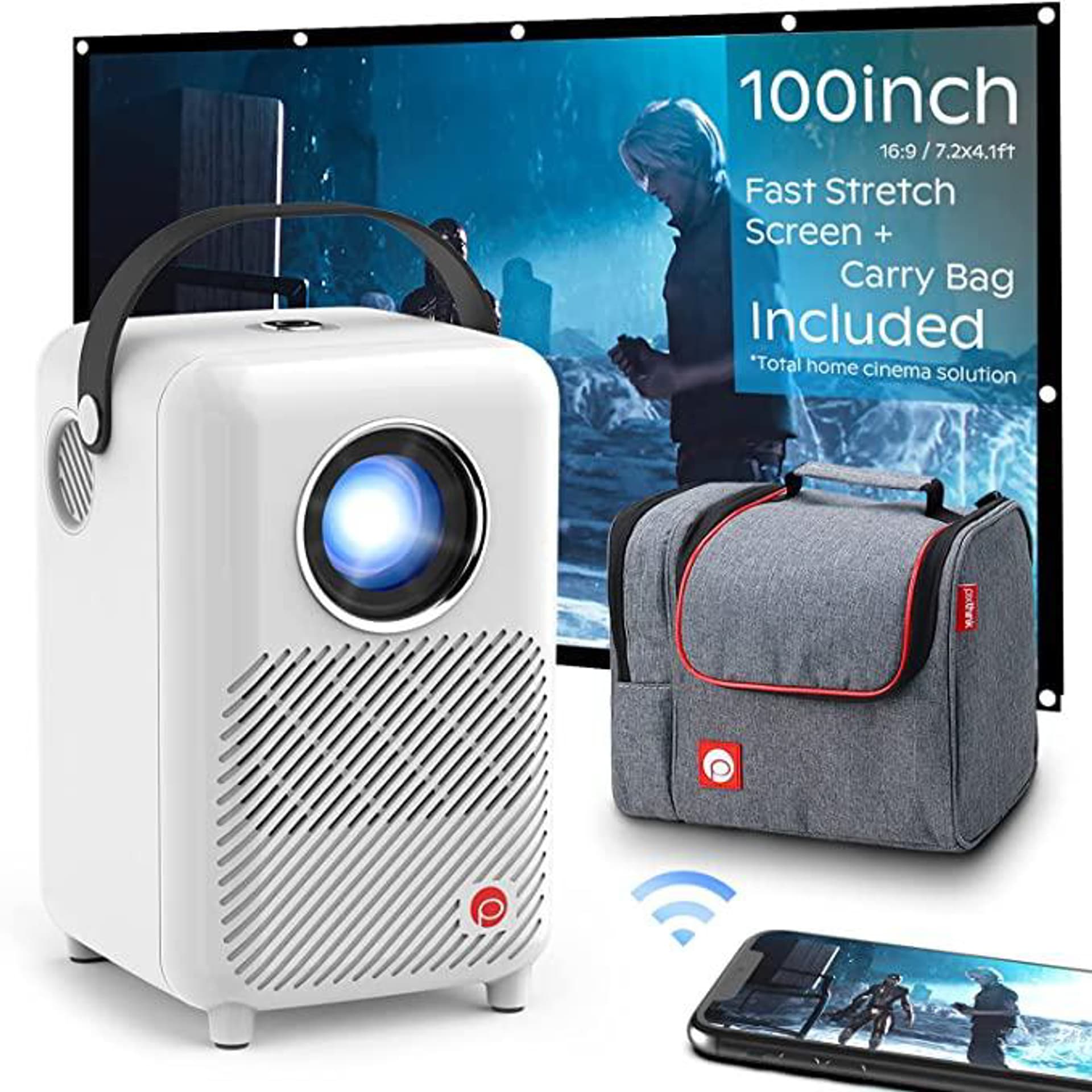 

Mobilny Projektor M1 LED FullHD Torba Ekran OUTLET