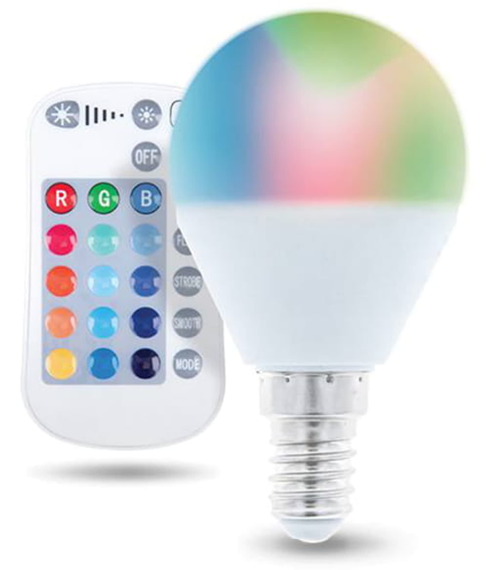 

Żarówka led RGB z pilotem 5W E14 LXL03566 multicolor