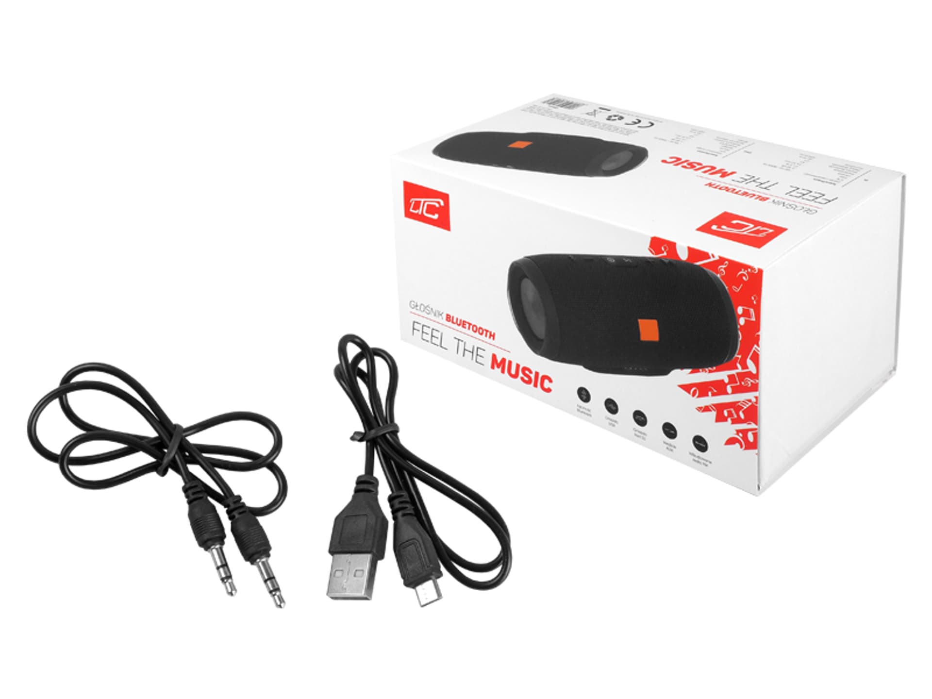 

PS LTC Przenośny głośnik Bluetooth tuba, AUX/BT/FM/USB MOC 2x3W DC-5V 1A, czarny. (1LM)
