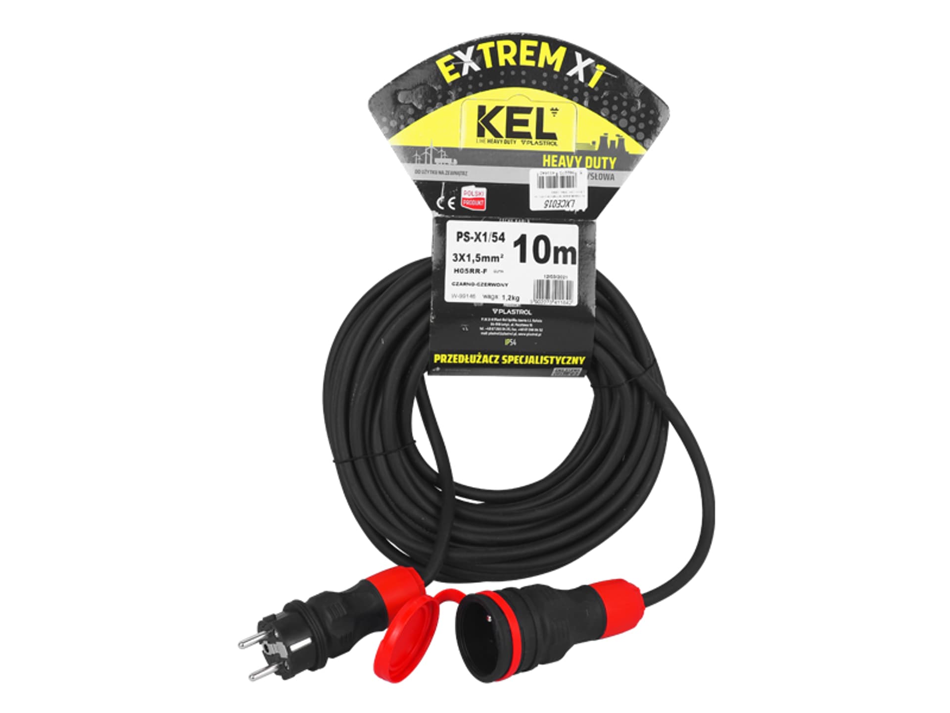 

1 szt. PS Przedłużacz hermetyczny KEL, 3 x 1,5 mm, 10 m, IP54.