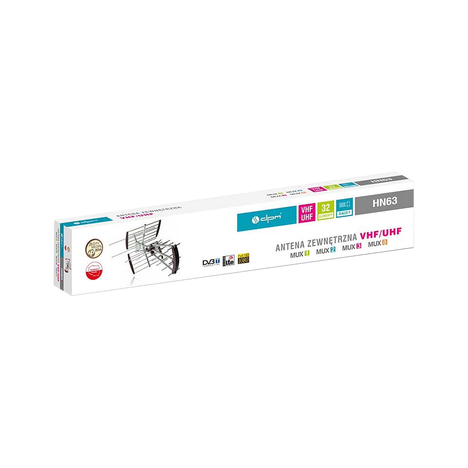 

Antena kierunkowa DVB-T / DVB-T2 DPM HN63NWZ z filtrem LTE, 32 el., ze wzmacniaczem