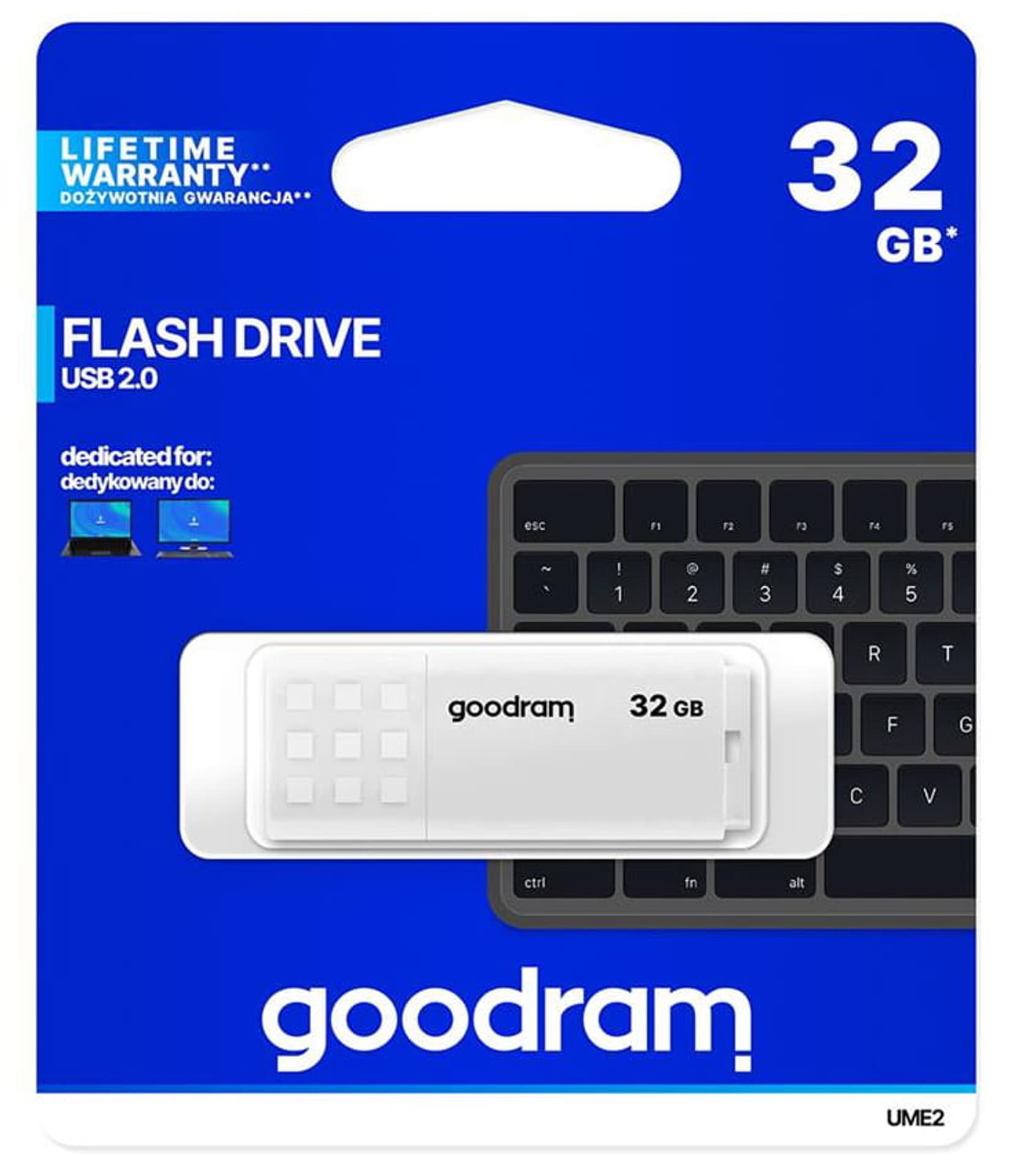 

Pendrive GoodRam UME2 USB 2.0 biały (32 GB)