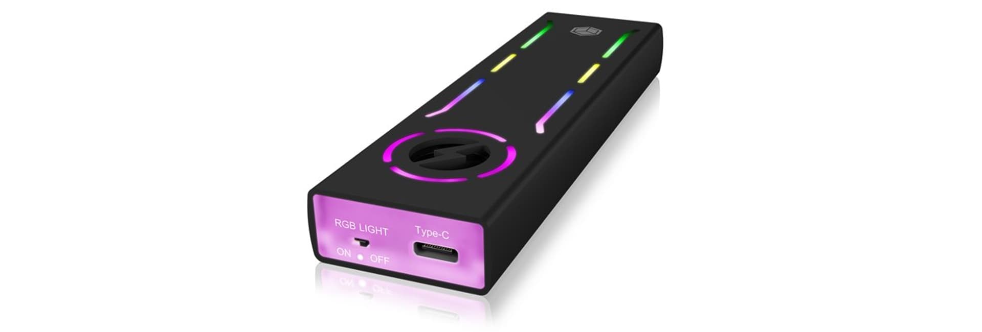 

Raidsonic ICY BOX IB-G1826MF-C31 External Type-C gaming enclosure for M.2 NVMe SSD, ARGB Illumination USB 3.1 (Gen 2) Type-C an, Gen 2) type-c a