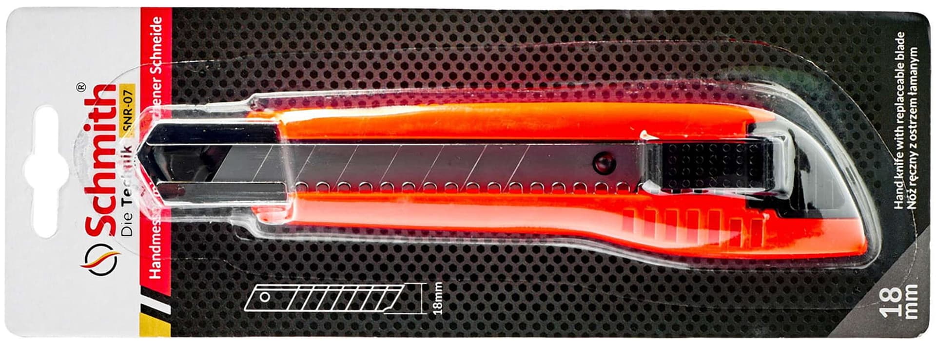 

Nóż ręczny z ostrzem łamanym 18 mm Schmith SNR-07