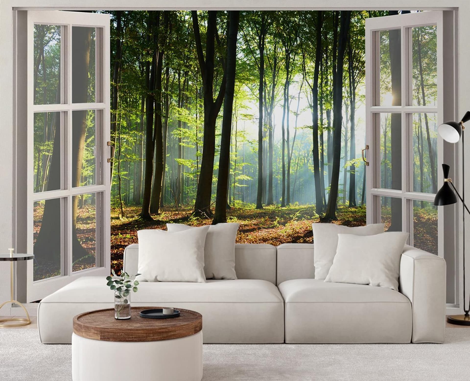 

Fototapeta, Okno las drzewa natura (Rozmiar 210x150)