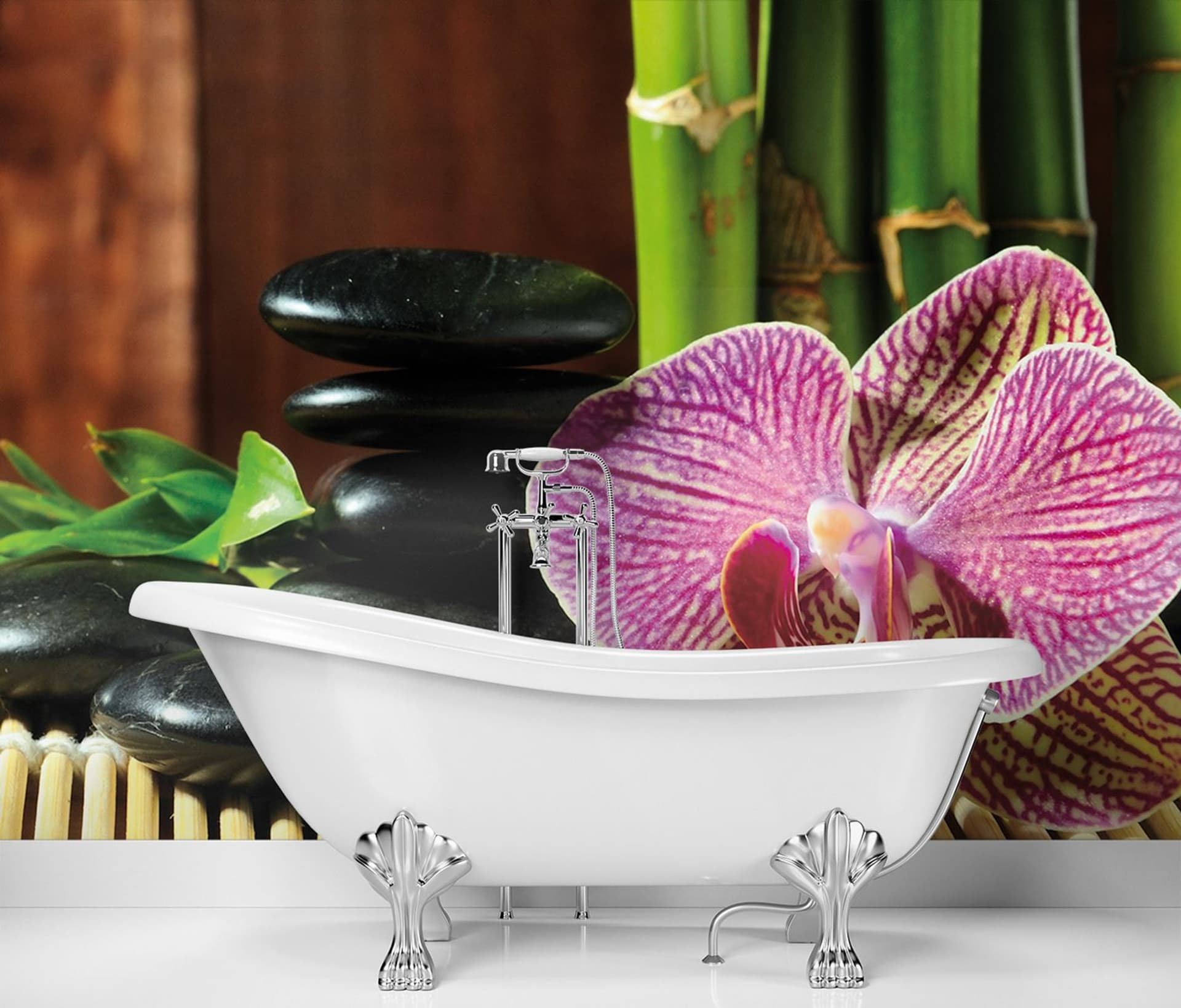 

Fototapeta, Orchidea kamienie zen bambus (Rozmiar 250x175)
