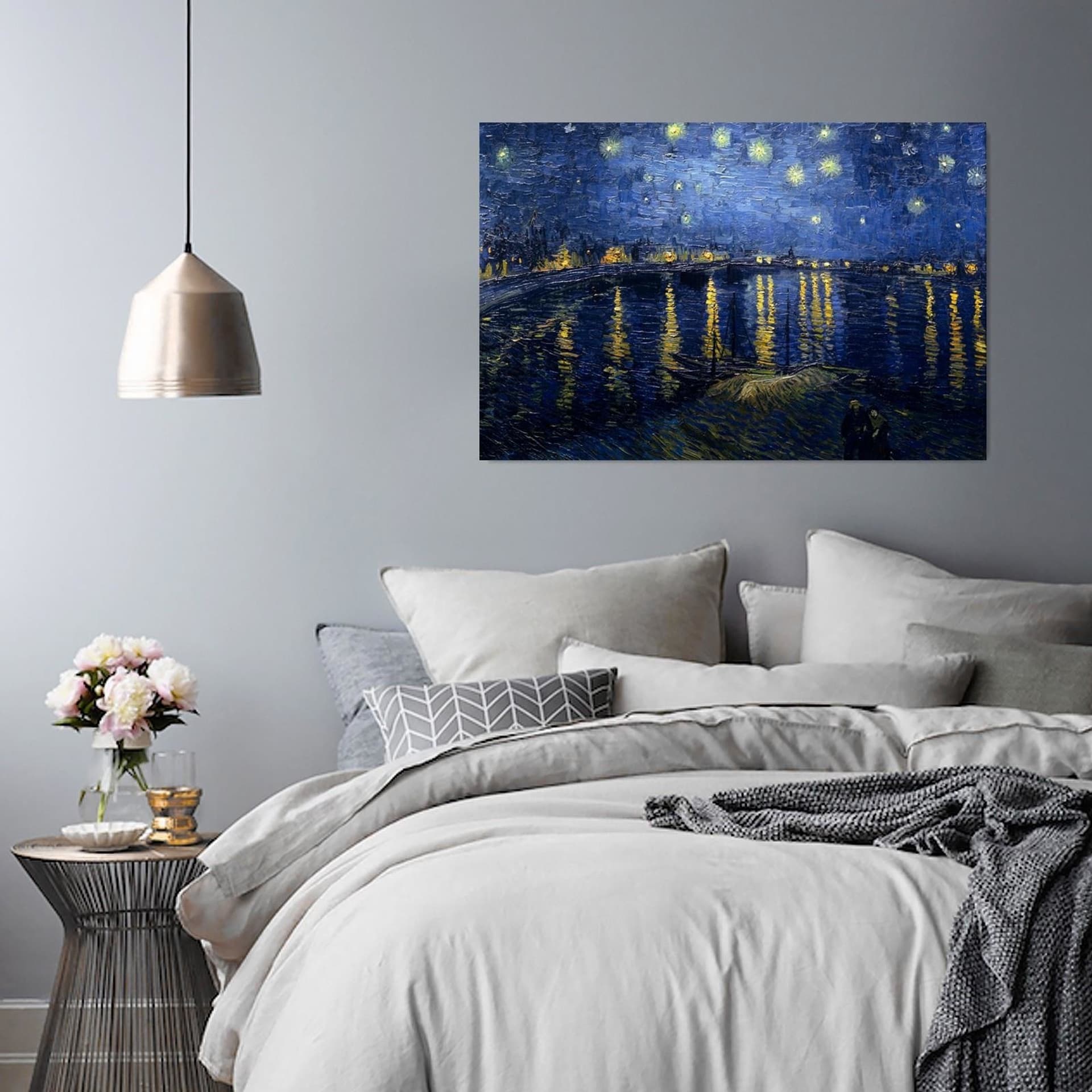 

Obraz na płótnie, Reprodukcja obrazu V. van Gogha – gwiaździsta noc (Rozmiar 90x60)