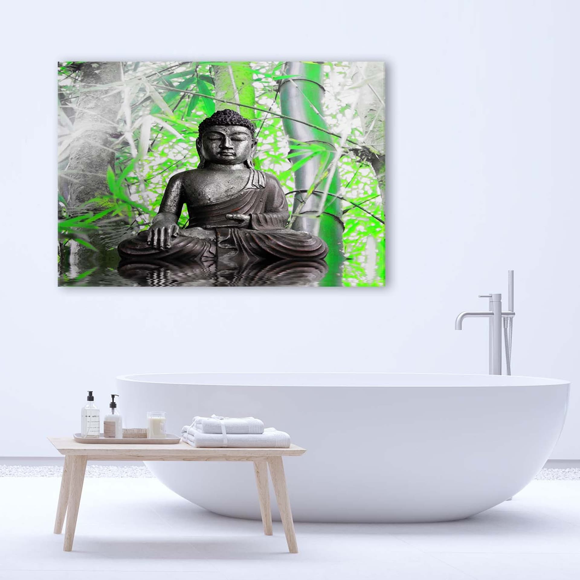 

Obraz na płótnie, Budda i liście (Rozmiar 100x70)
