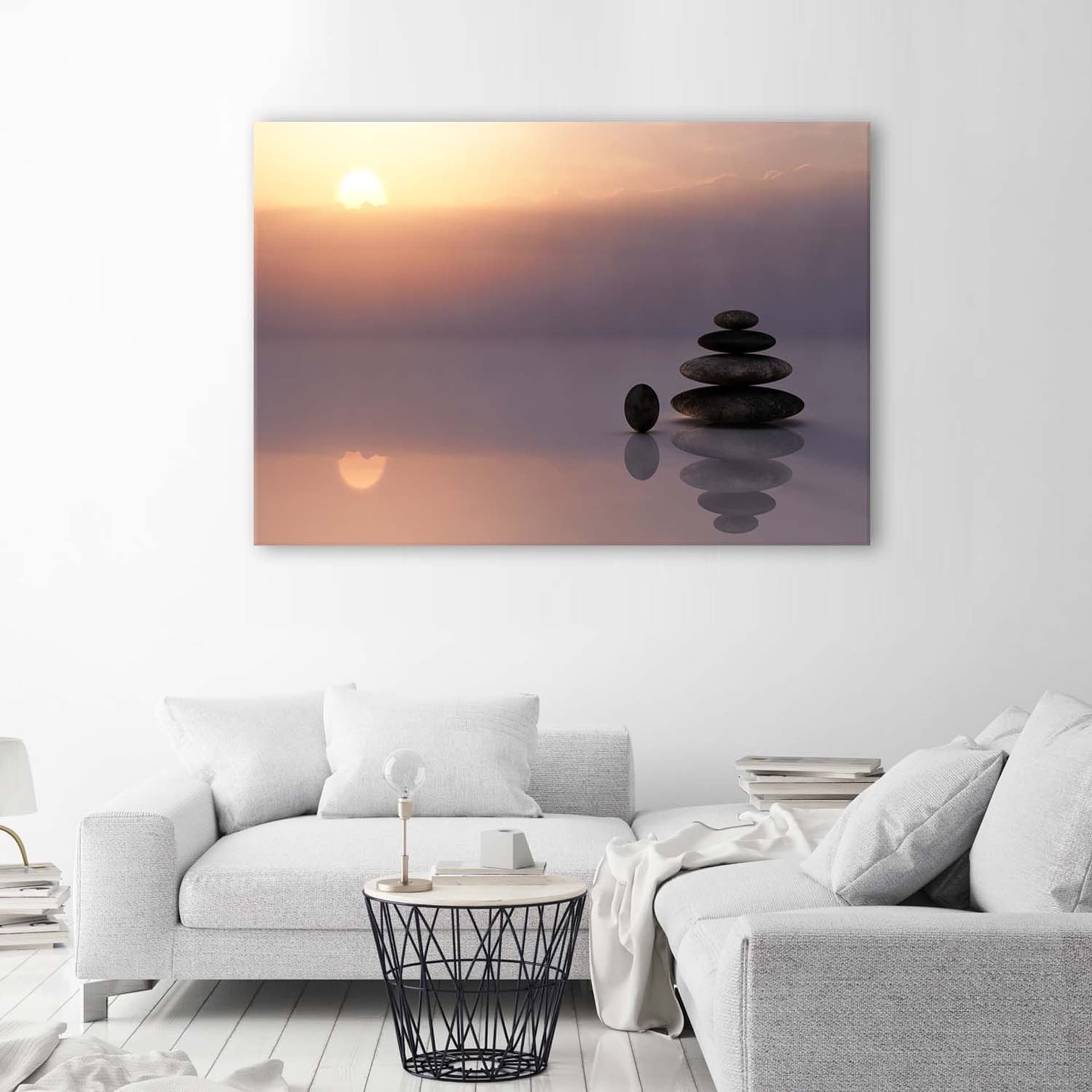 

Obraz na płótnie, Kamienie Zen nad morzem (Rozmiar 90x60)